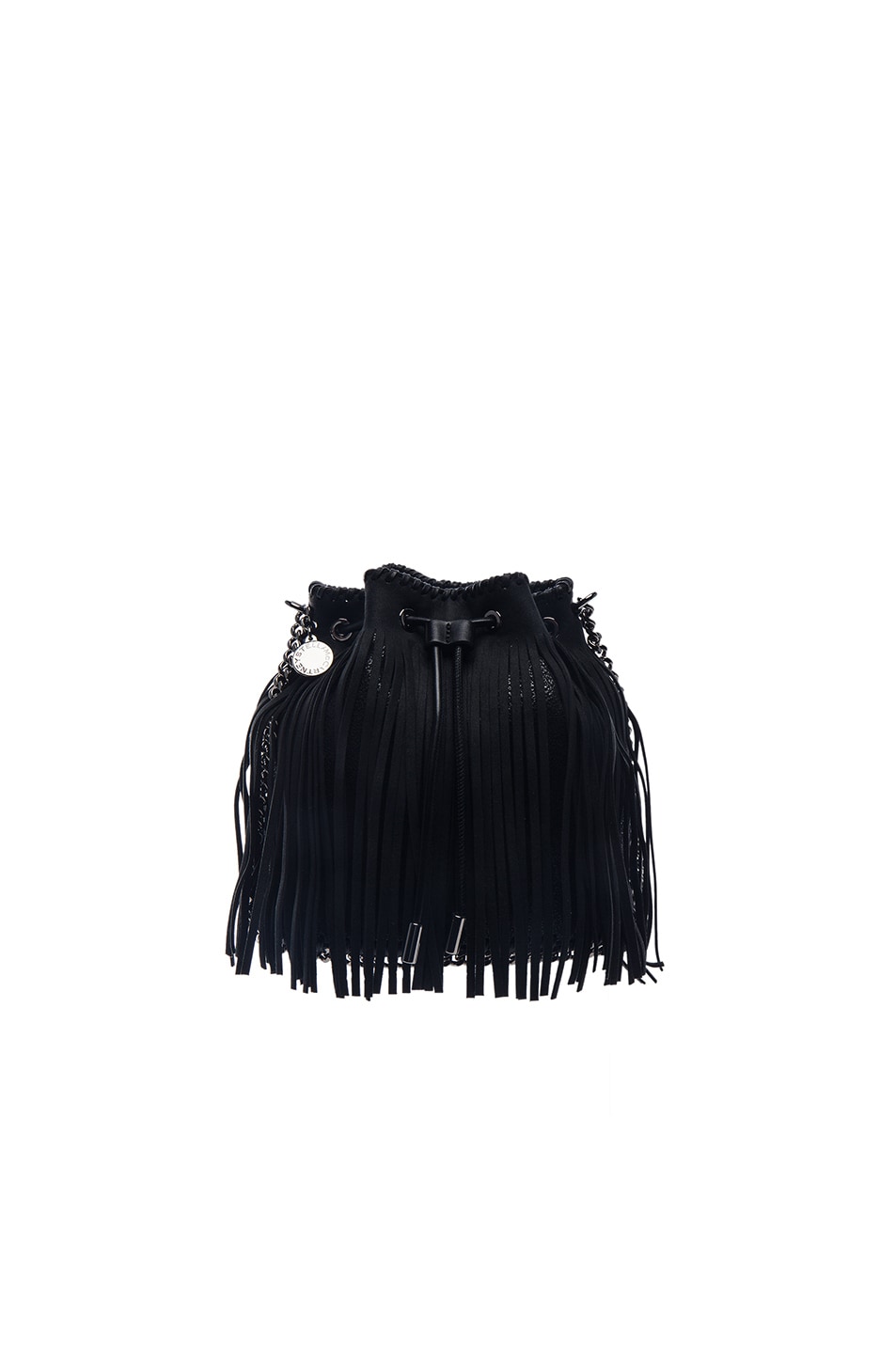 Image 1 of Stella McCartney Fringe Bucket Bag in Black