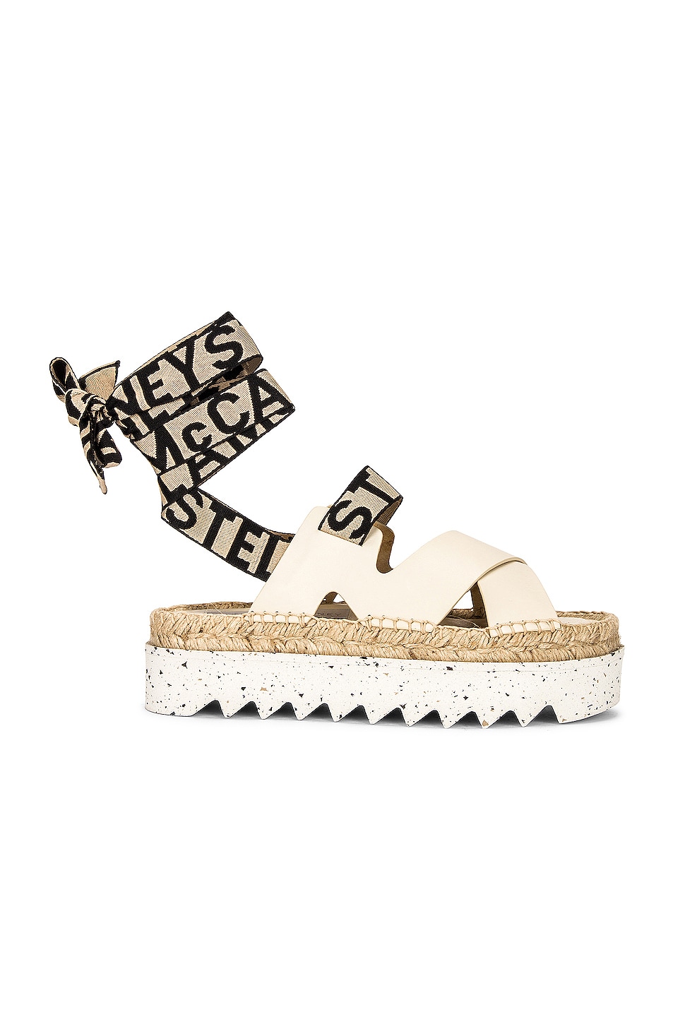 Image 1 of Stella McCartney Gaia Platform Sandals in Dirty Ivory