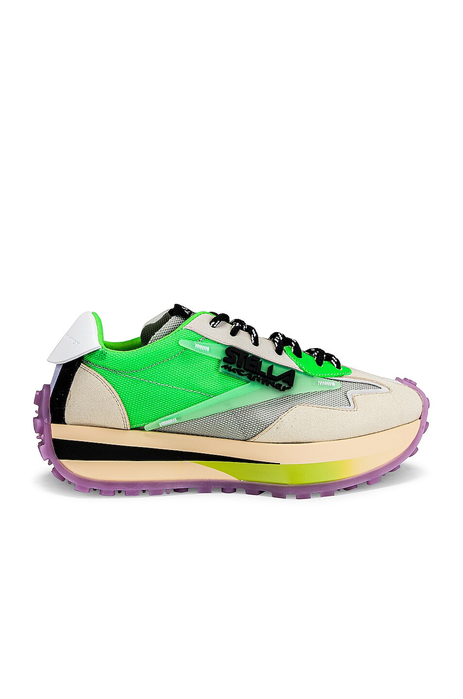 Image 1 of Stella McCartney Reclypse Drill Nylon Sneakers in Multi Green