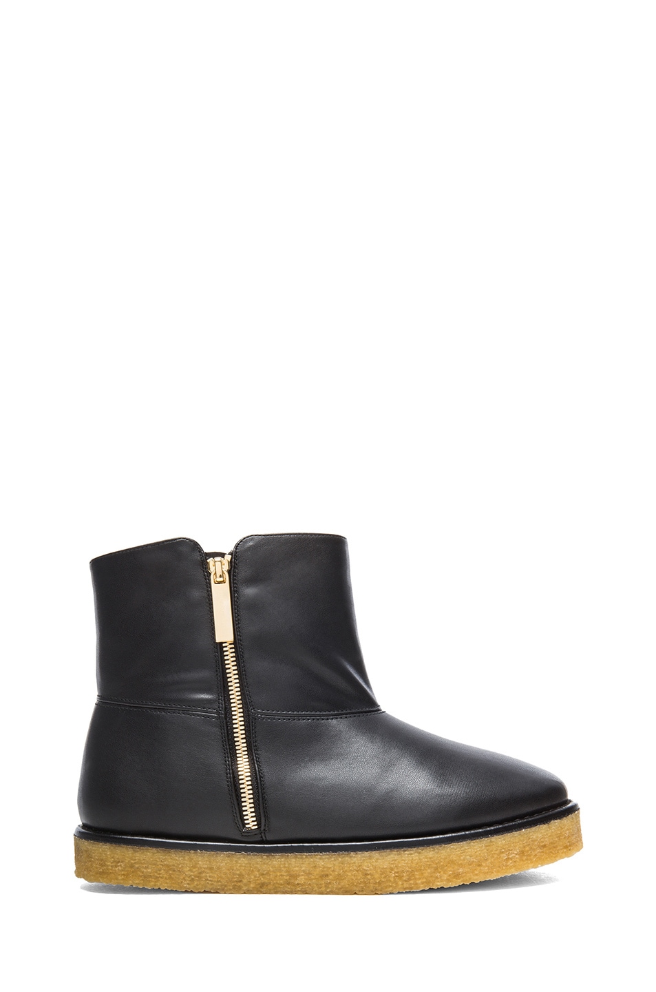 Image 1 of Stella McCartney Shearling Lined Faux Leather Boots in Black