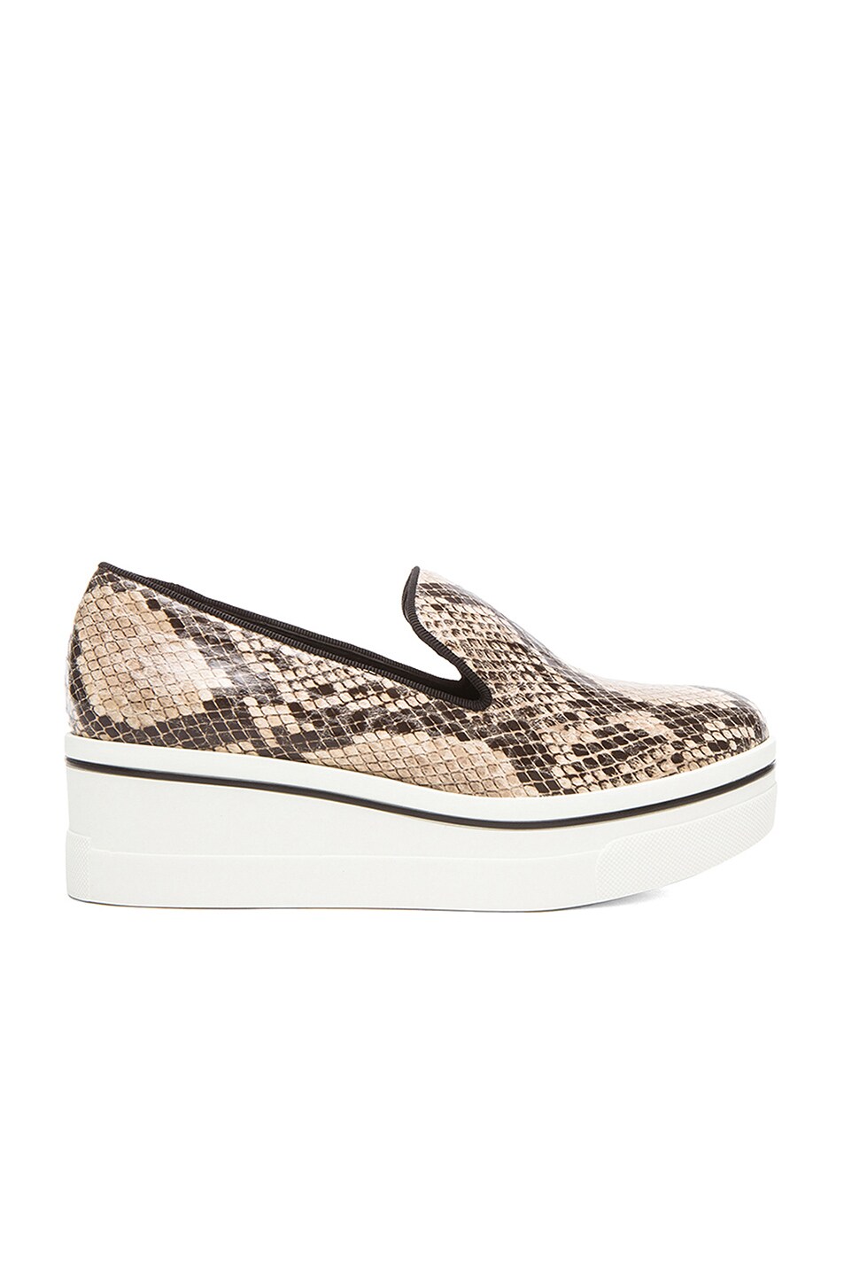 Image 1 of Stella McCartney Python Embossed Faux Leather Creepers in Dust & Black