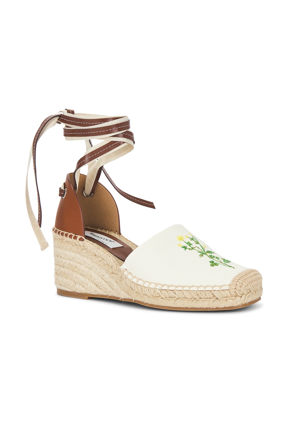 Stella Mccartney Gaia Bananatex Wedge In Yellow Flower