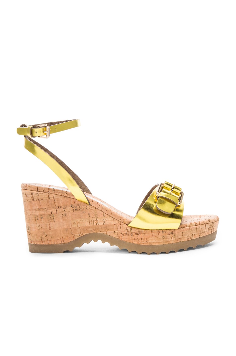 Image 1 of Stella McCartney Wedge Sandals in Citron