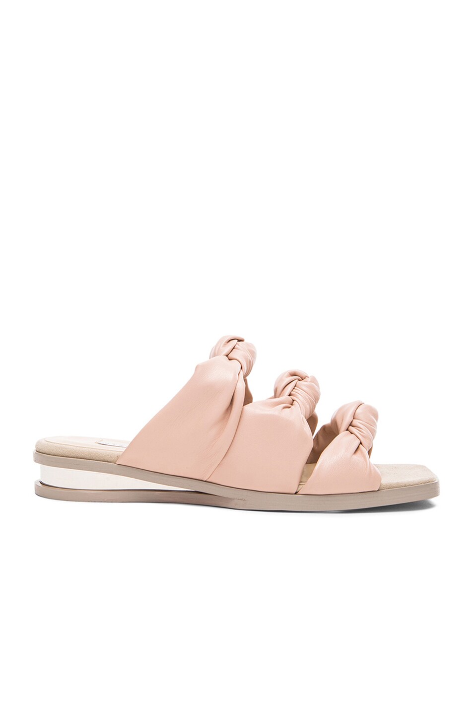 Image 1 of Stella McCartney Knot Faux Leather Sandals in Powder Rose