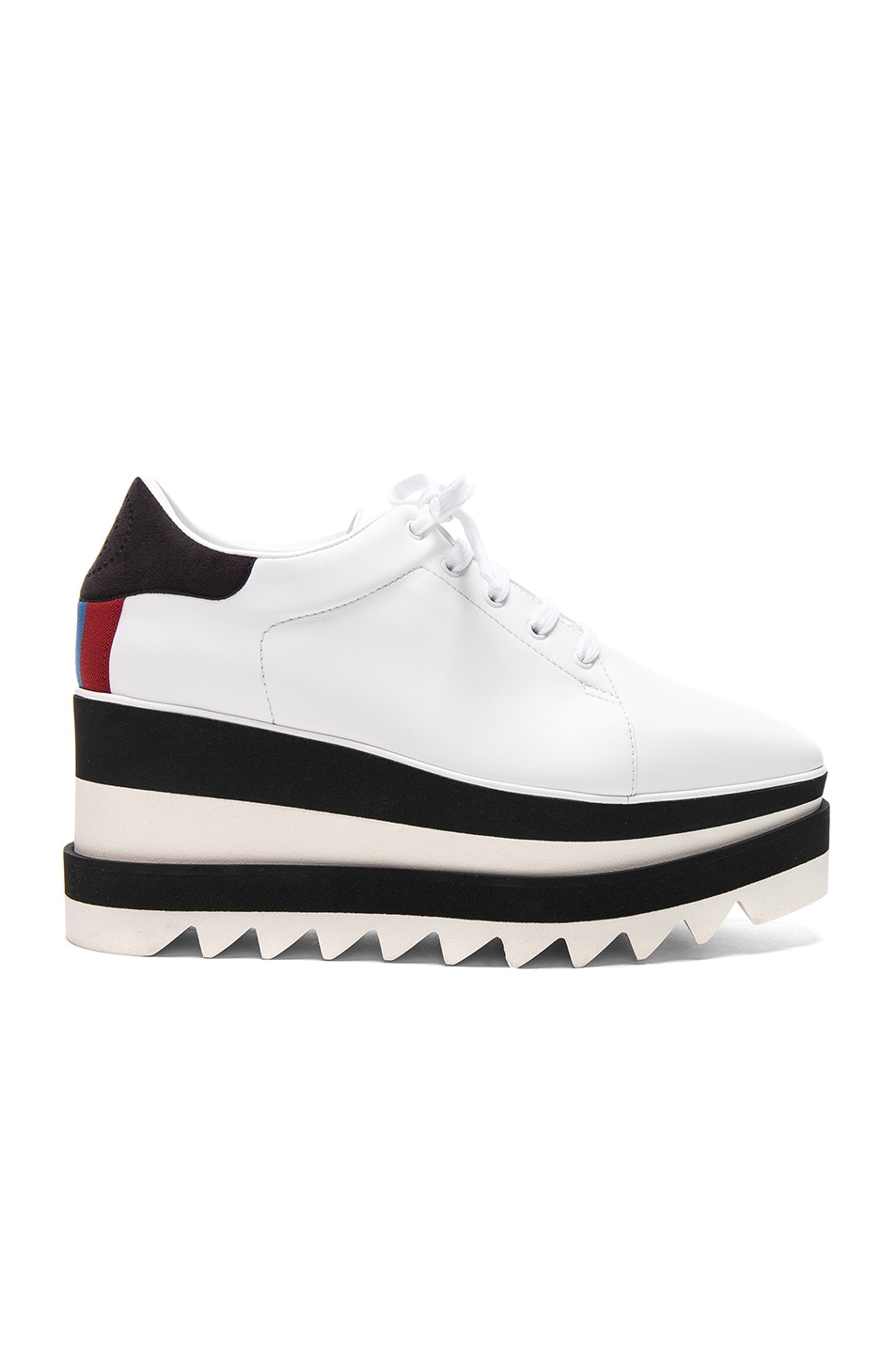Image 1 of Stella McCartney Platform Sneakers in White & Black & Multi