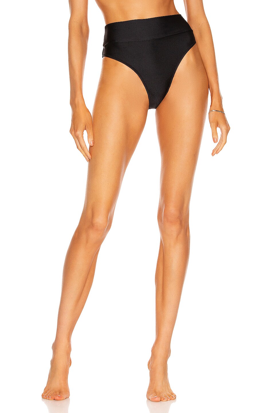 Image 1 of Shani Shemer Noir High Rise Bikini Bottom in Black