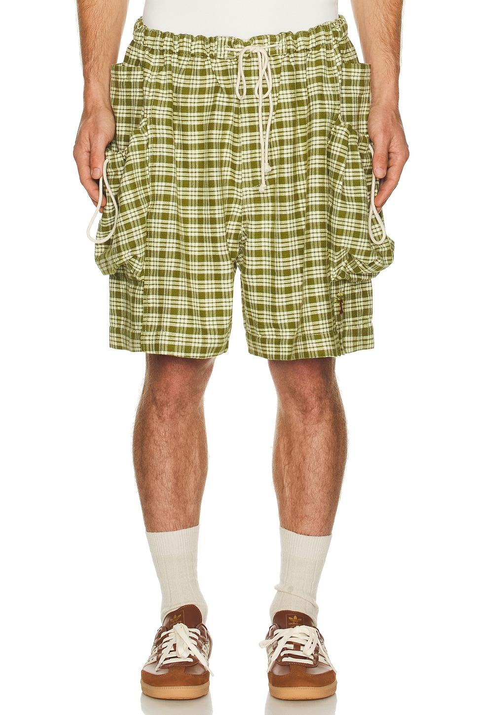 Image 1 of Story mfg. Salt Shorts in Moss Check Handloom