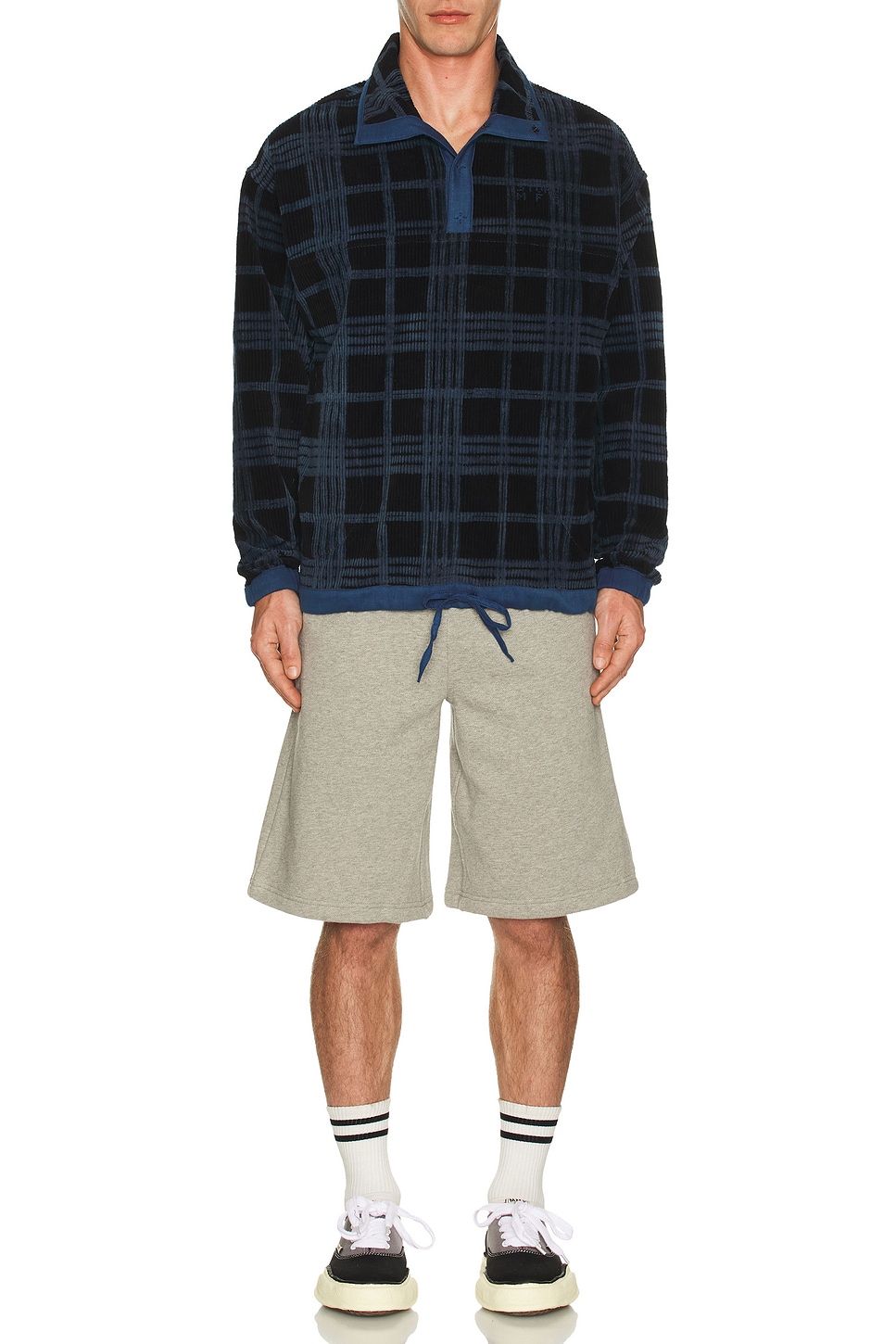 Image 1 of Story mfg. Polite Pullover in Midnight Resist Check
