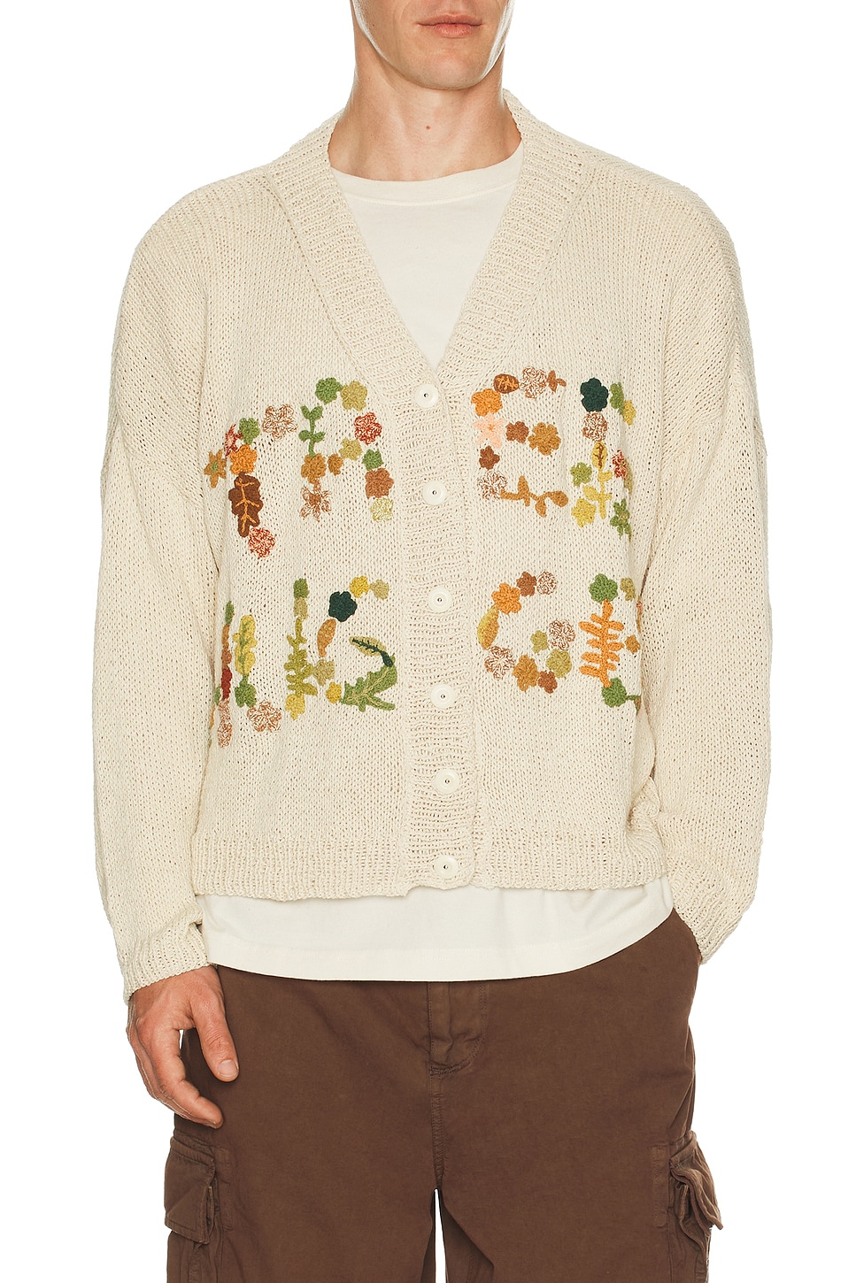 Image 1 of Story mfg. Sunwell Knit Cardigan in Ecru Tree Hugger