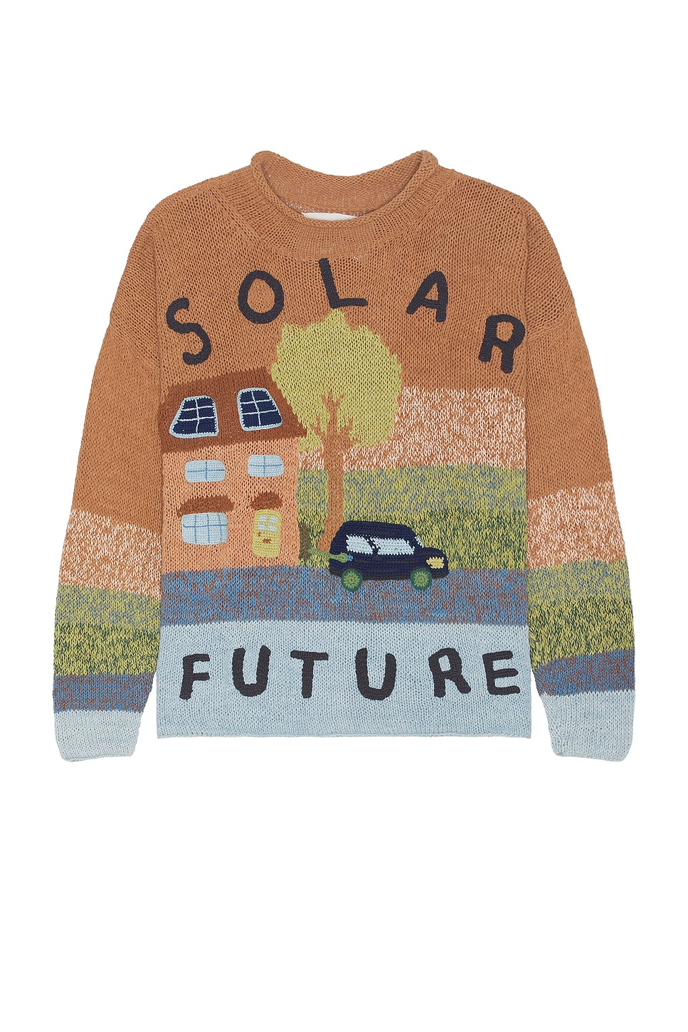 Image 1 of Story mfg. Hand Knit Twinsun Cardigan in Clay Solare Future