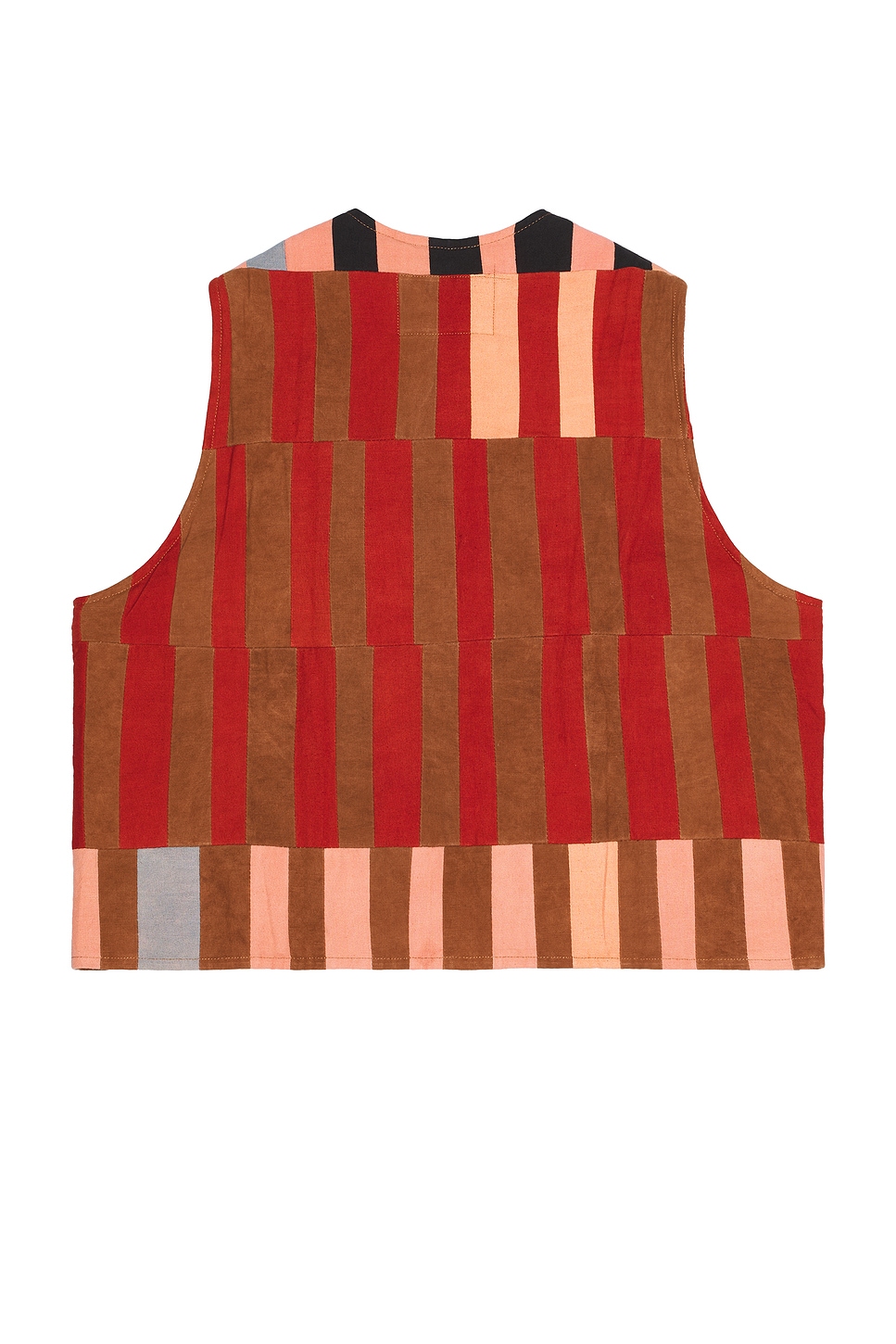 Shop Story Mfg. Saturn Vest In Stripe Patchwork