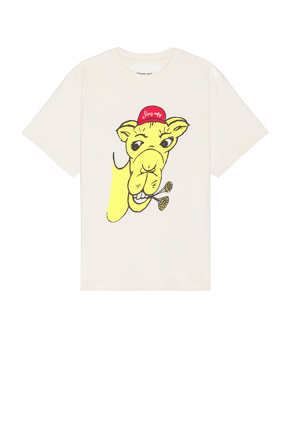 Image 1 of Story mfg. Jersey Grateful Tee in Ecru Camel