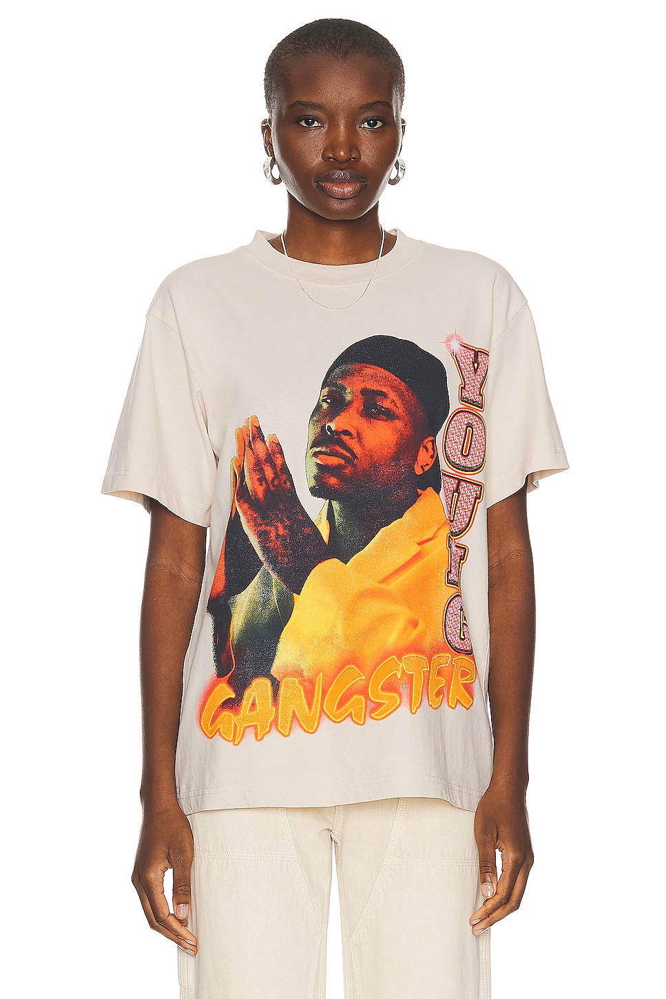 Image 1 of Stadium LA Yg Young Gangster Tee in Cream