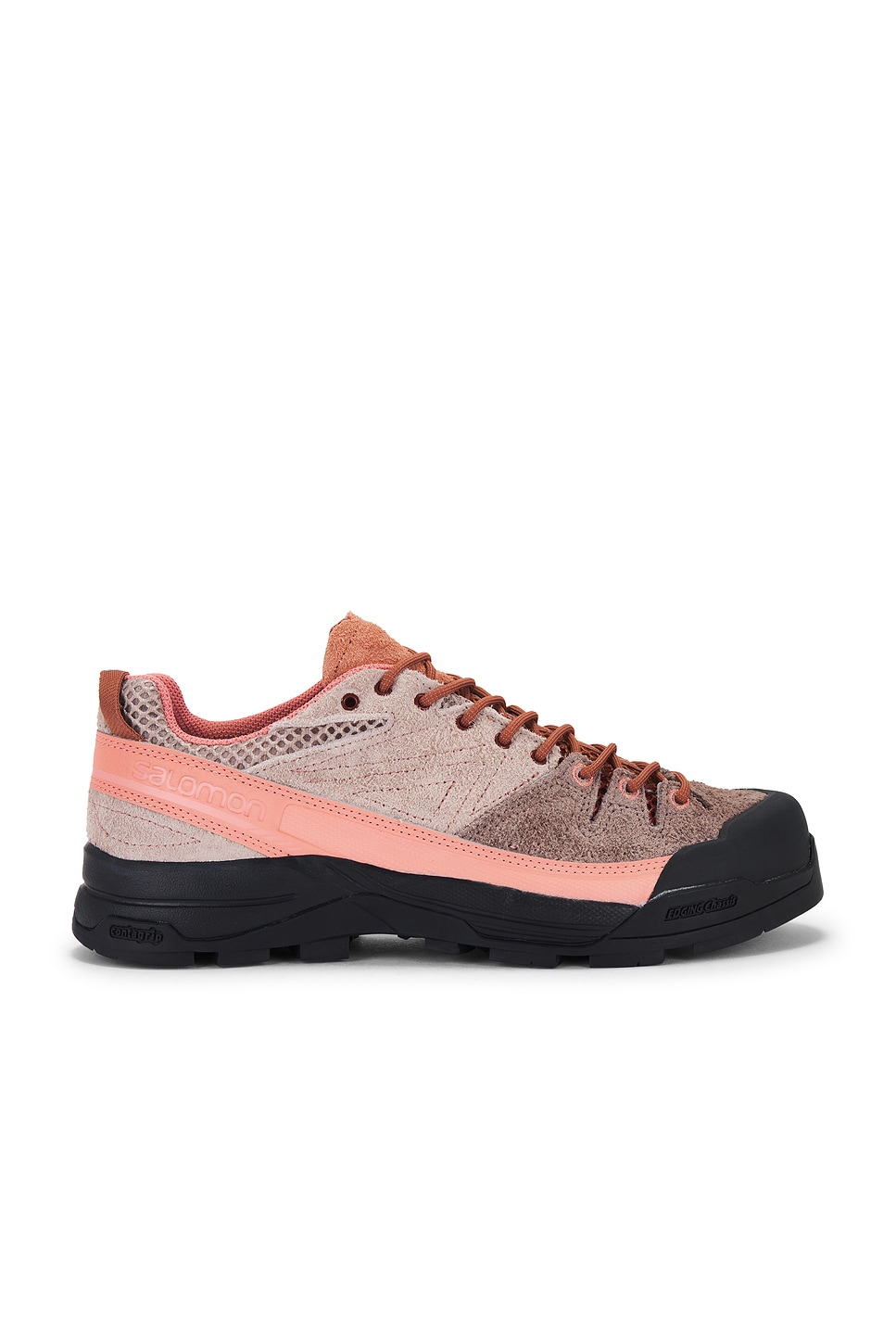 Image 1 of Salomon X-Alp Suede Sneakers in Etherea, Russet, & Hyma Pink