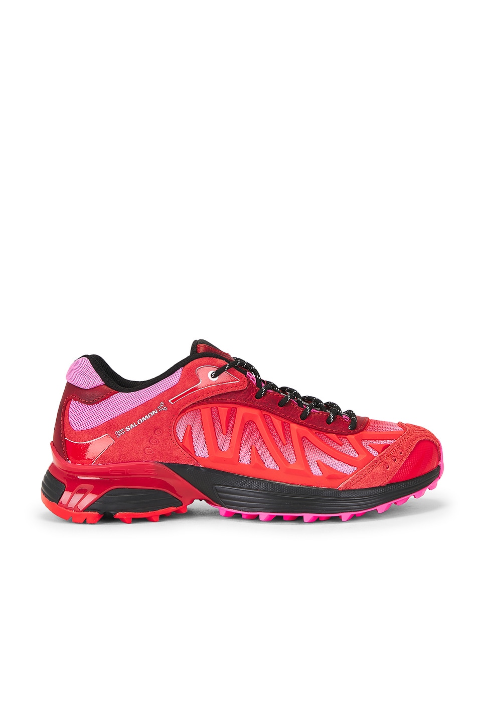 Image 1 of Salomon x Aries XT Whisper in Fiery Red, Fuchsia Pink, & Black