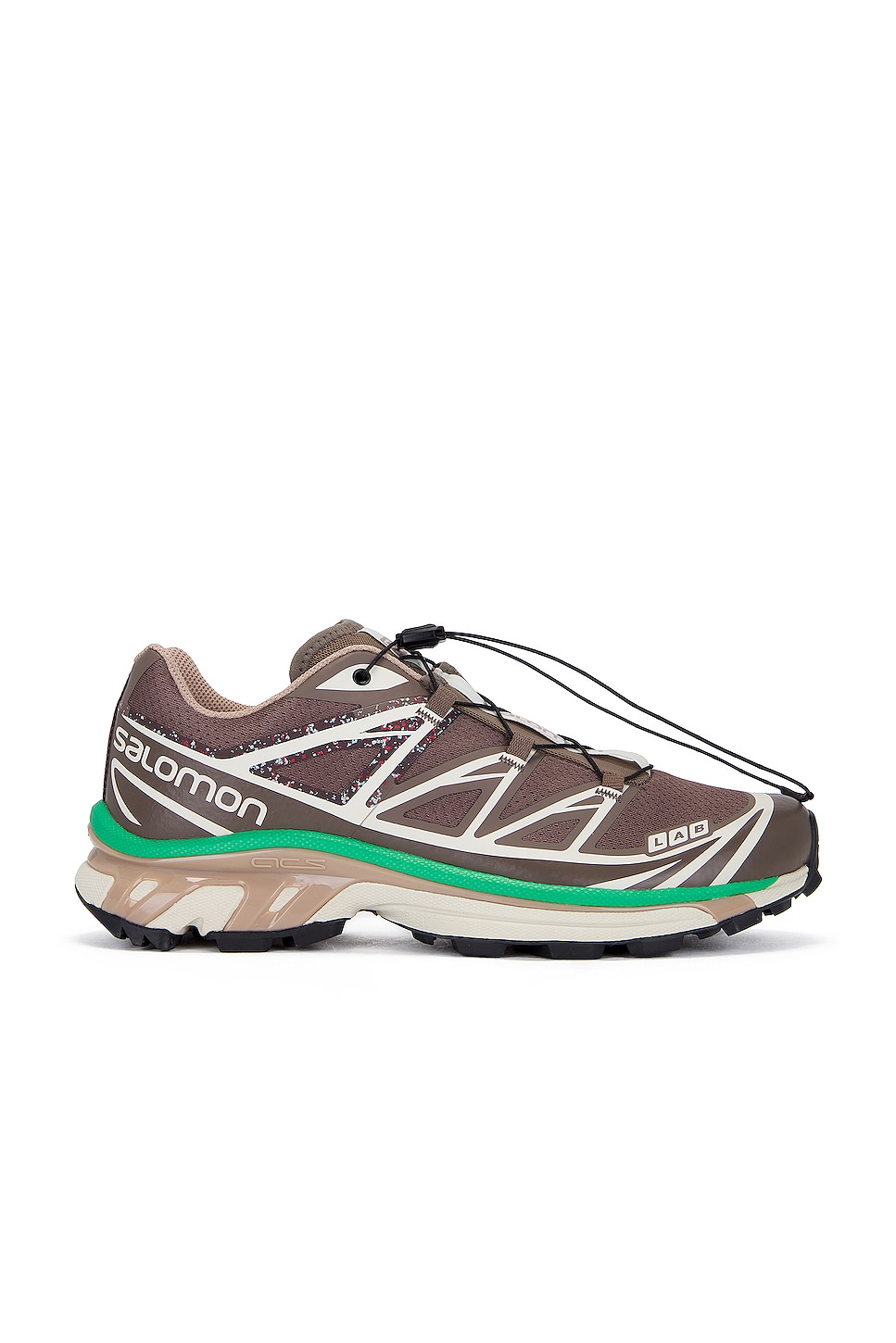 Image 1 of Salomon Xt-6 Mindful 2 Sneaker in Falcon, Almond Milk, & Bright Green
