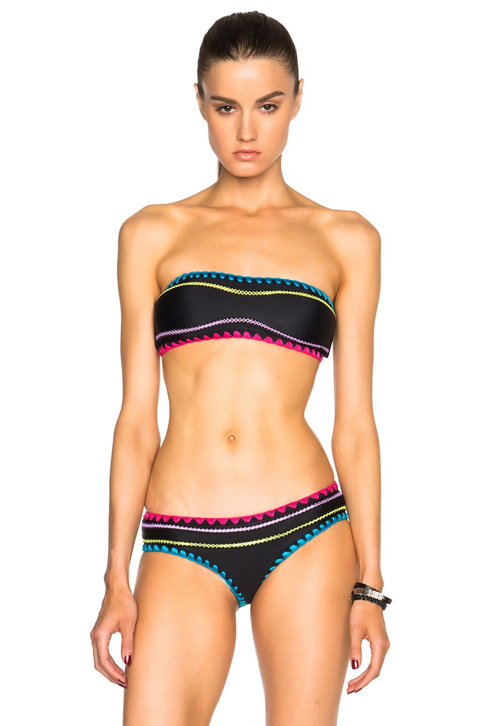 Image 1 of SAME Swim Babe Bandeau Bikini Top in Black