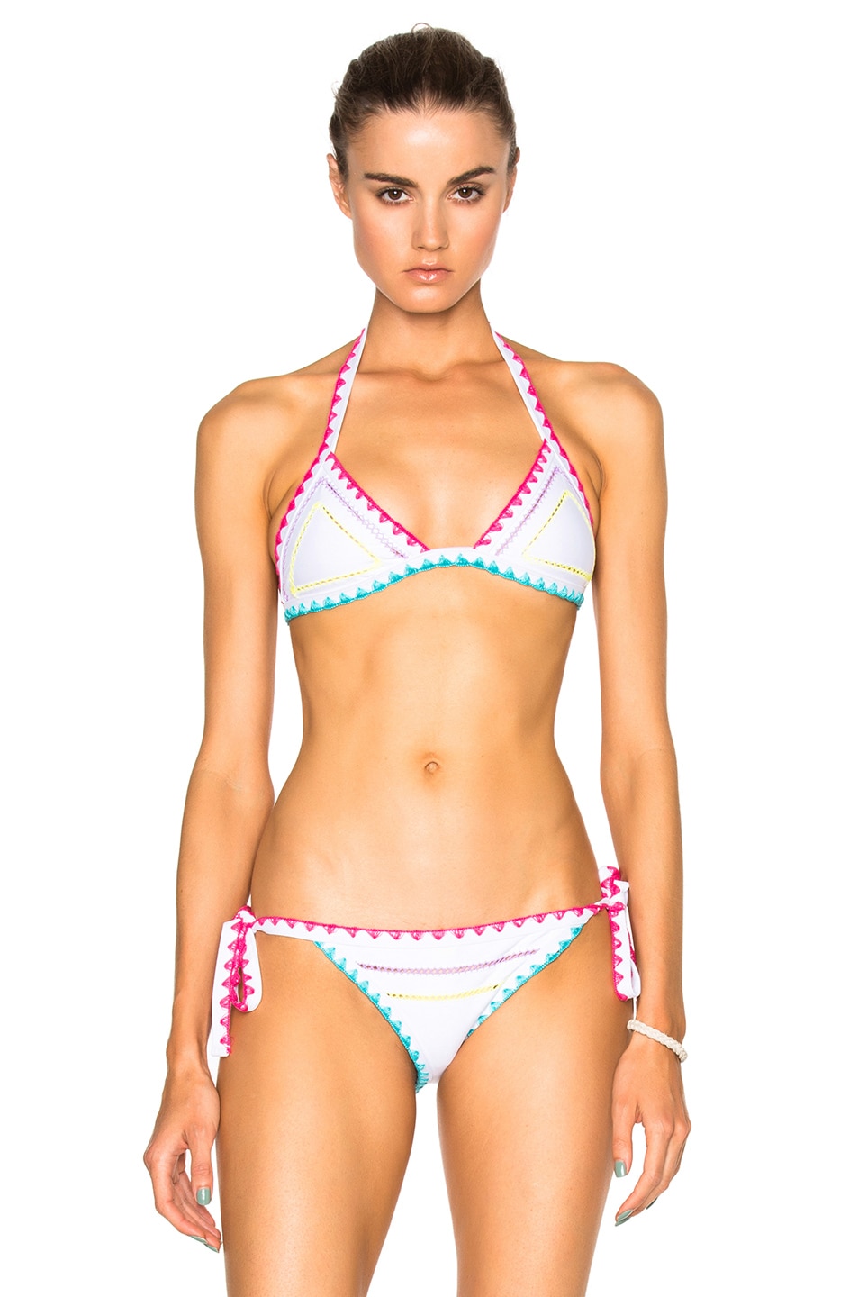 Image 1 of SAME Swim Catch Bikini Top in White Papillon