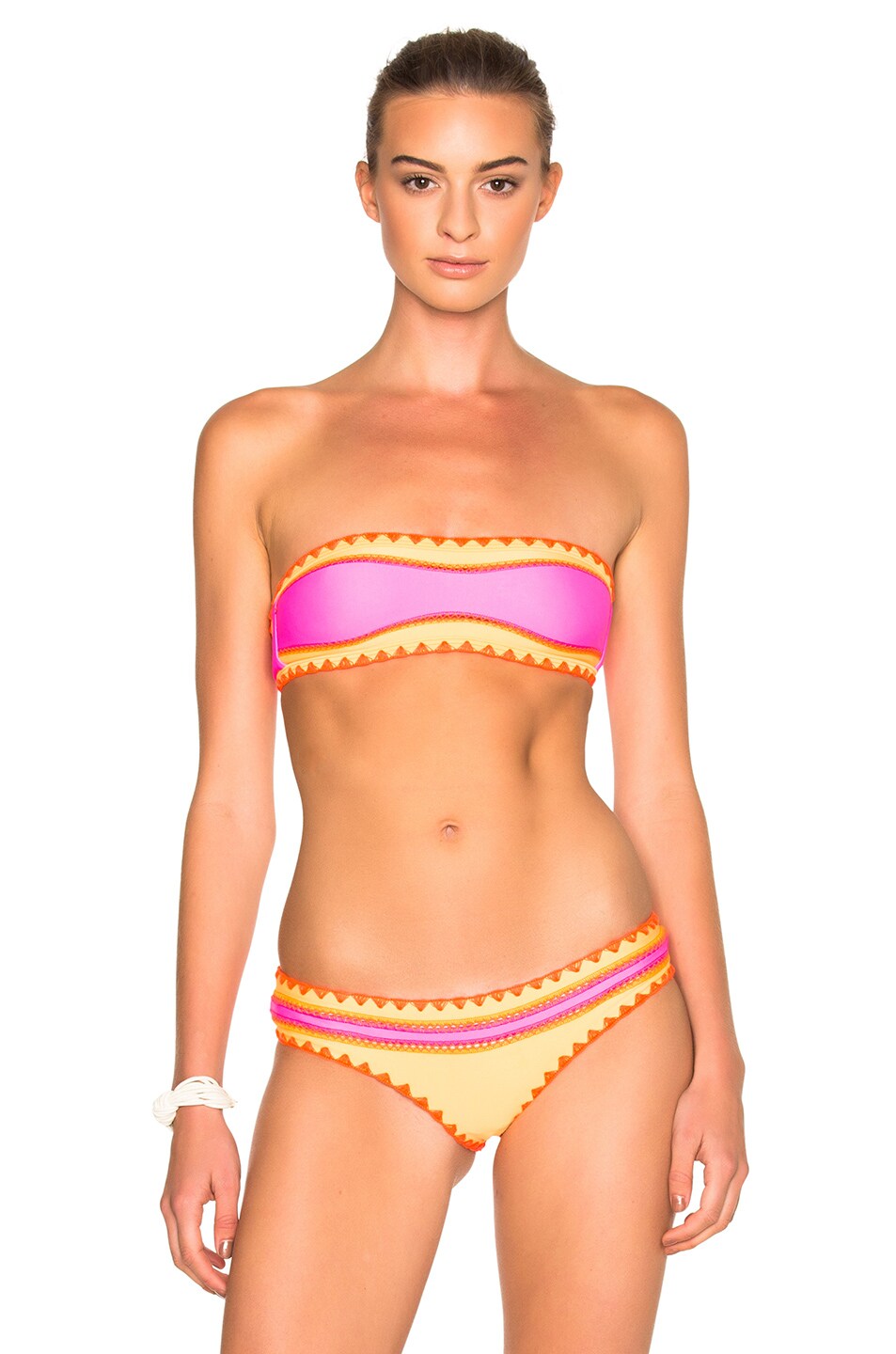 Image 1 of SAME Swim Babe Bandeau Bikini Top in Orange Sherbet