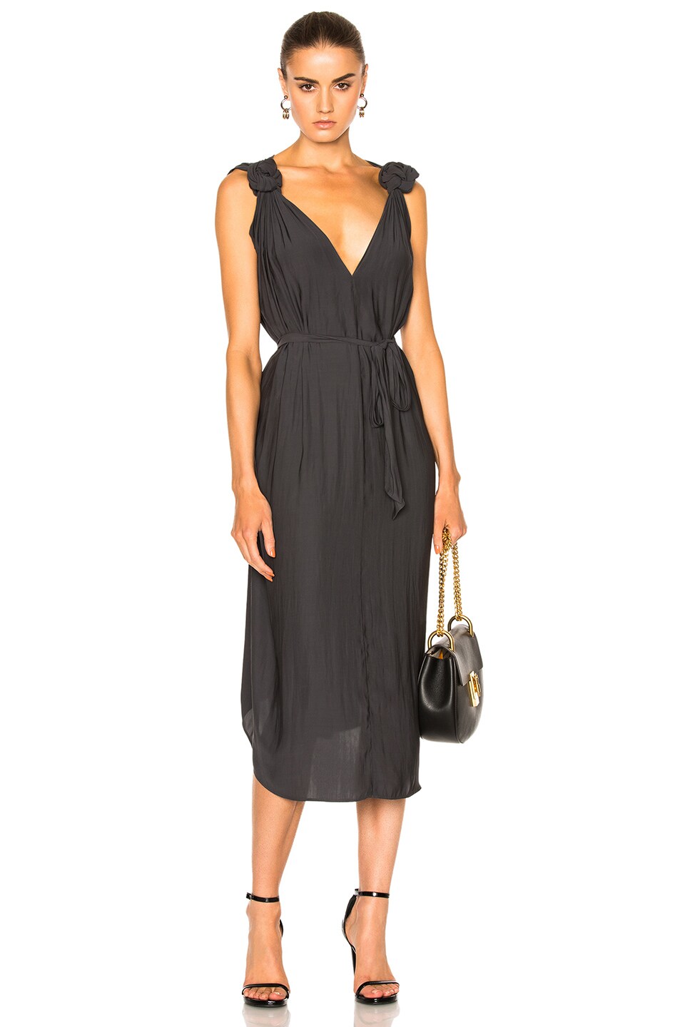 Image 1 of Smythe Knot Dress in Charcoal