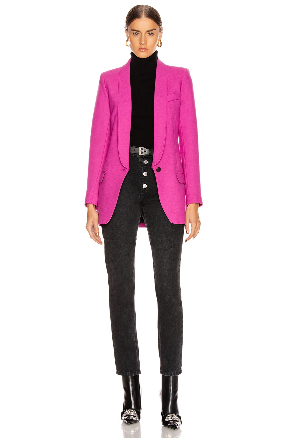 smythe long shawl blazer