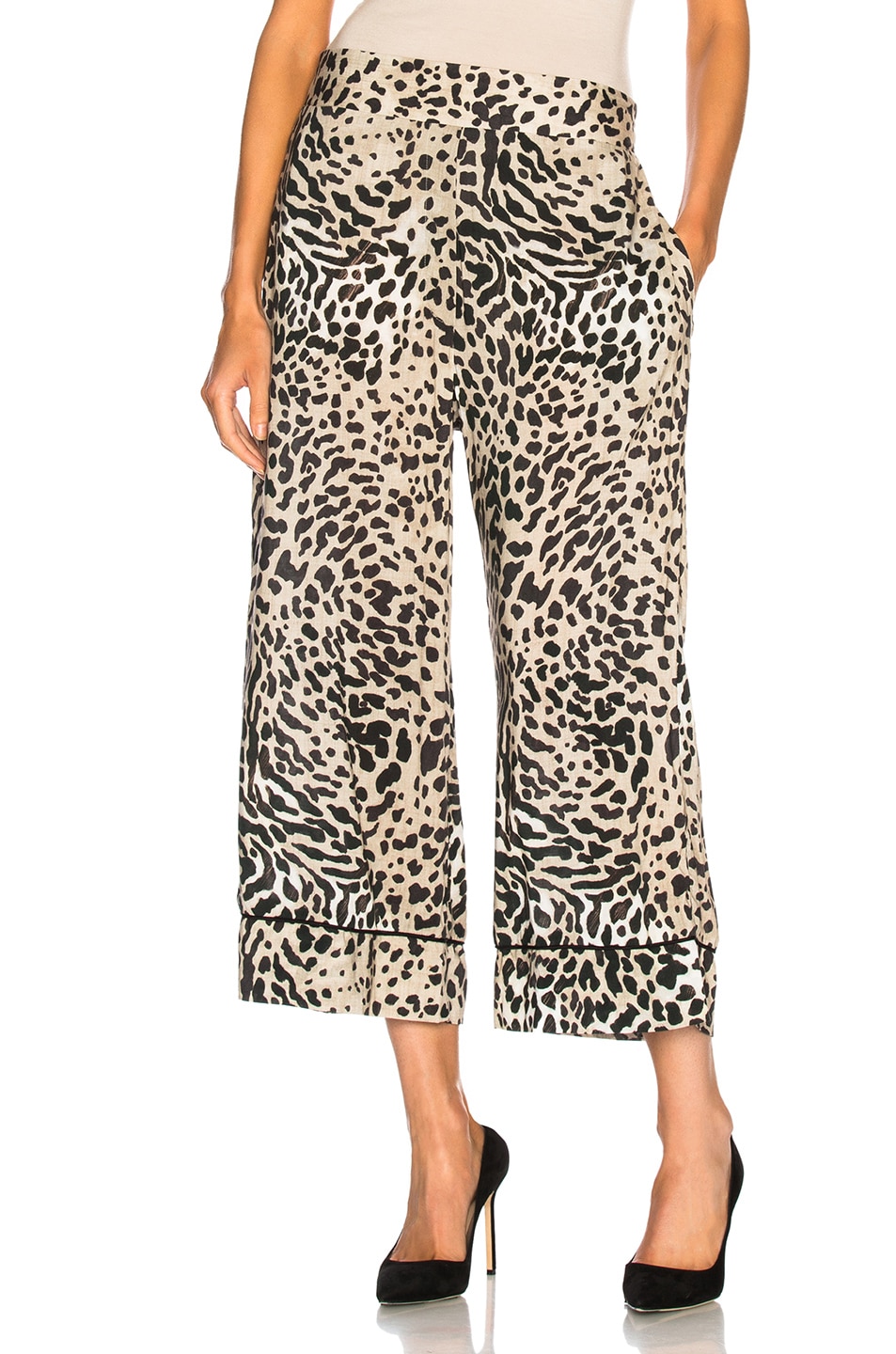 Image 1 of Smythe Palazzo Pant in Spring Leopard