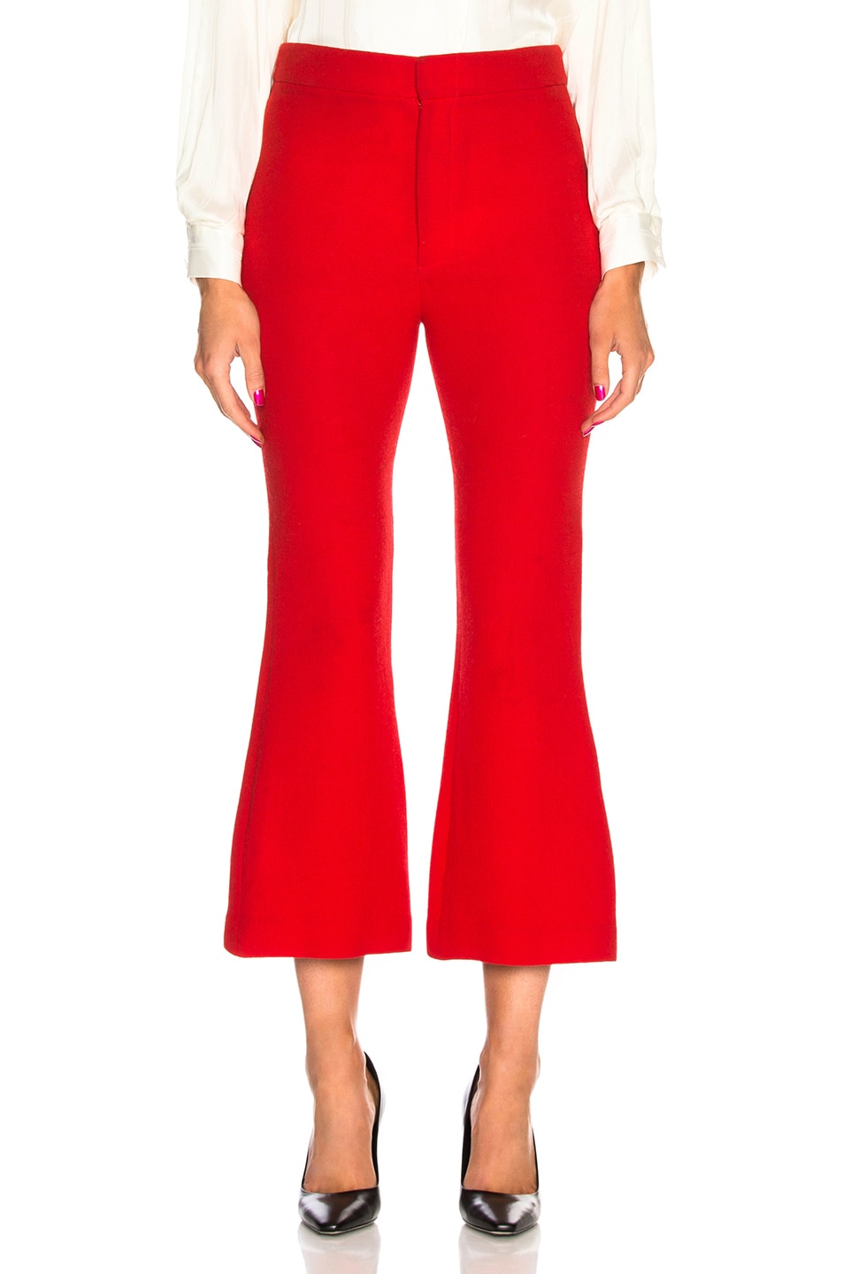 Image 1 of Smythe Crop Kick Pant in True Red