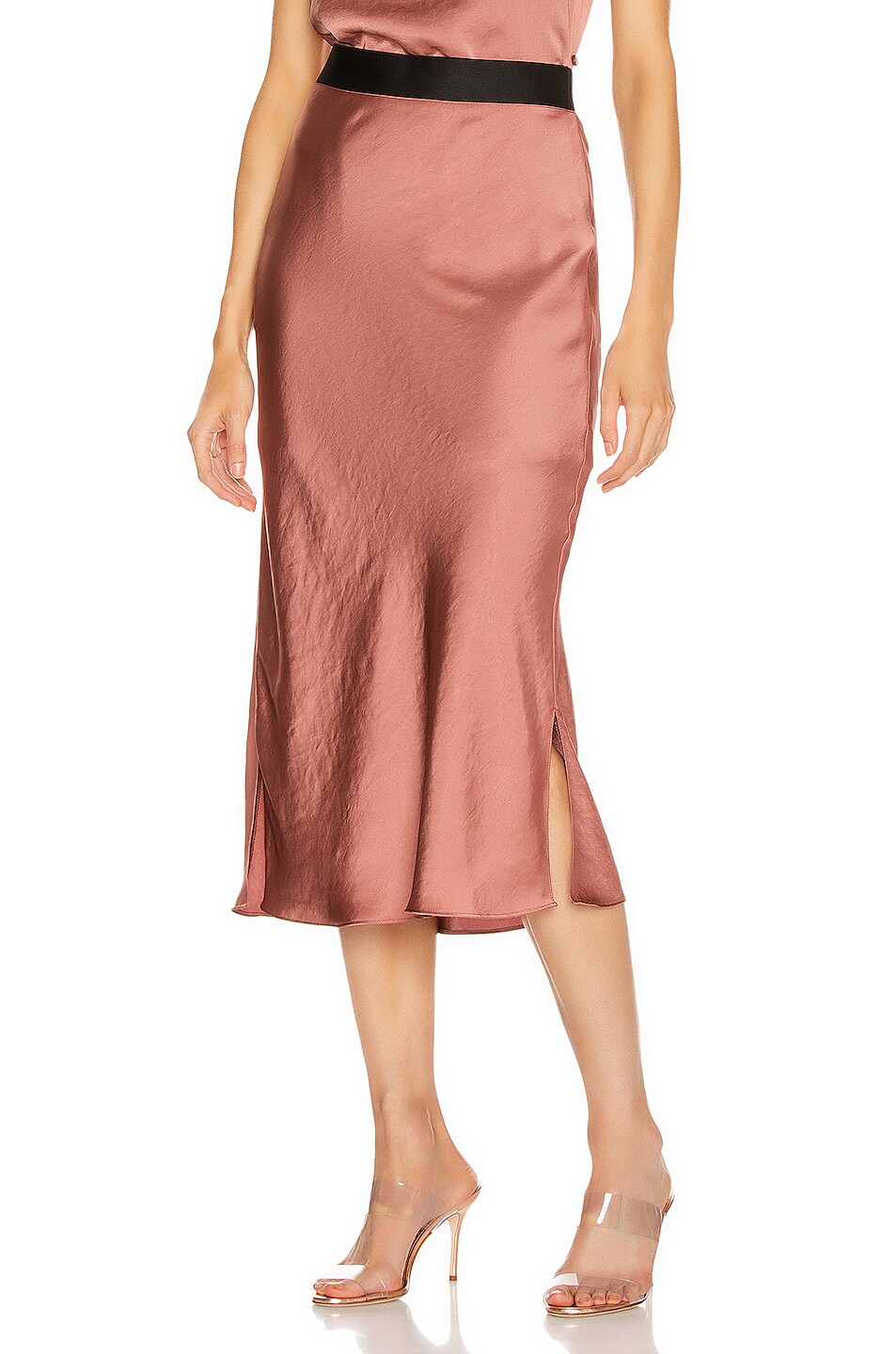 Image 1 of Smythe Bias Cut Slip Skirt in Copper