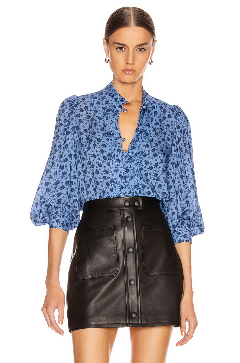 Image 1 of Smythe Frontier Top in Blue Calico