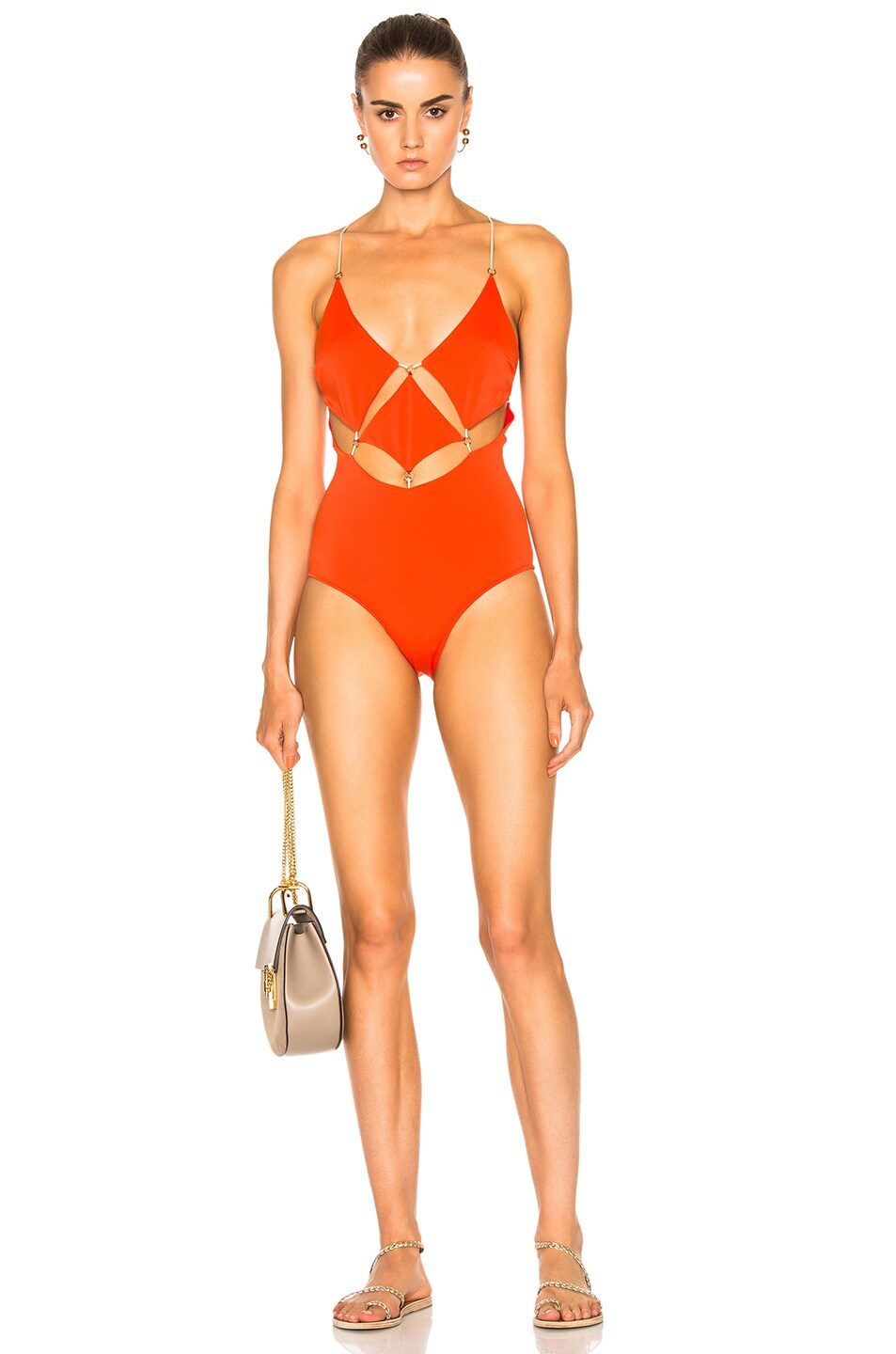 Image 1 of Sand & Blue Diamond Swimsuit in Reddish