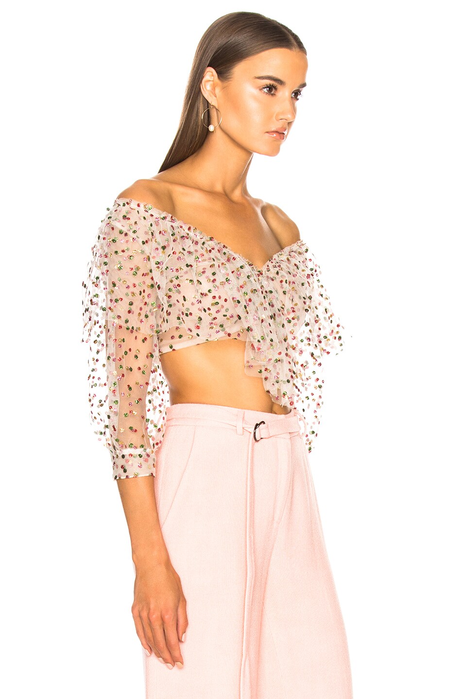 Sandra Mansour Sable Rose Top in Multi | FWRD