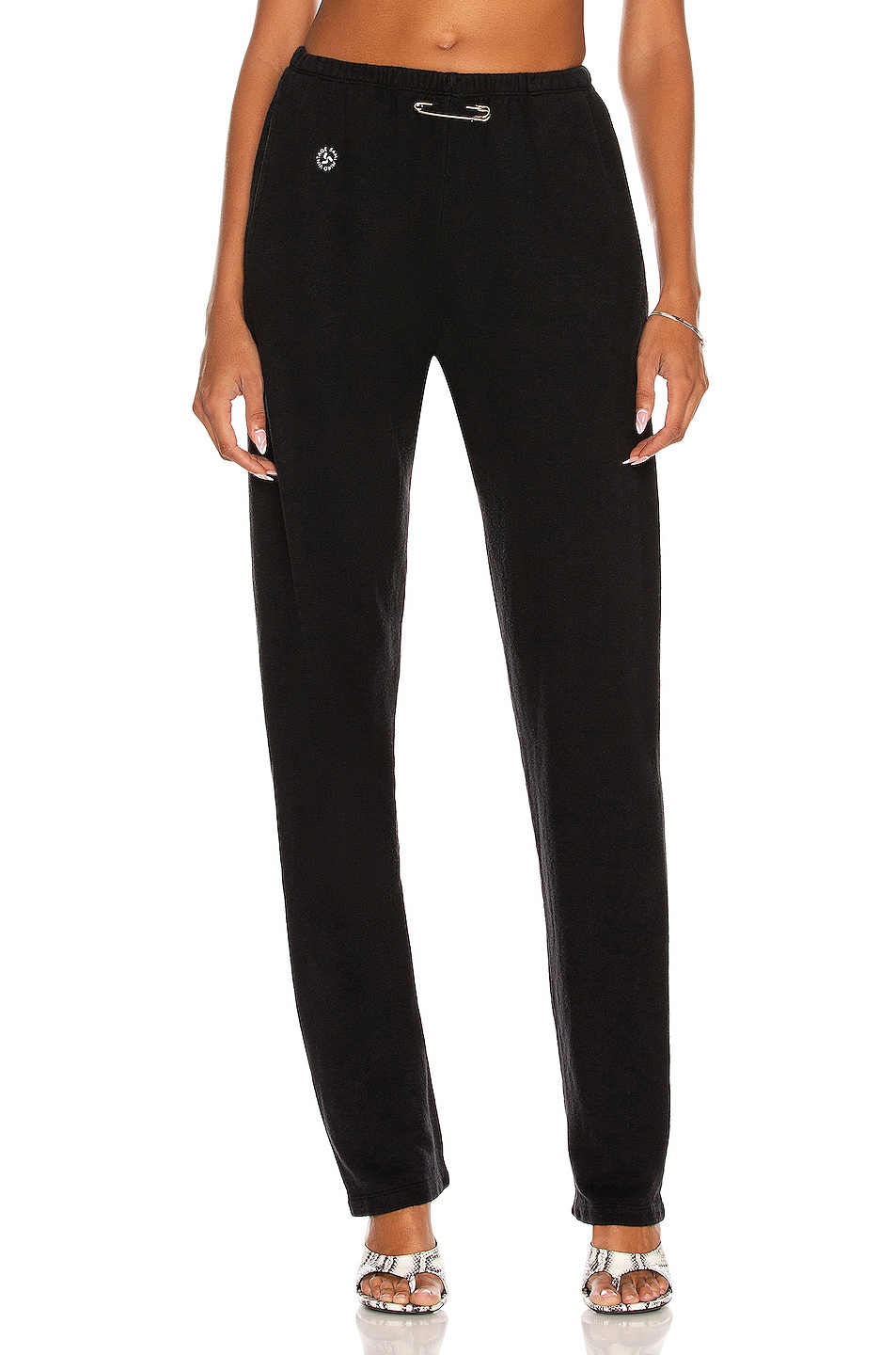 Image 1 of SAMI MIRO VINTAGE Safety Pin Sweatpants in Black