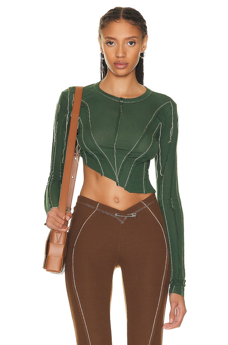Asymmetric Long Sleeve: Carbon Color Block