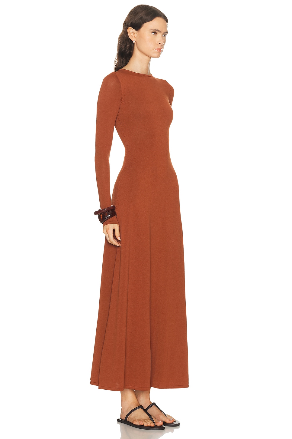 Solid & Striped The Dora Dress Coconut In Burgundy