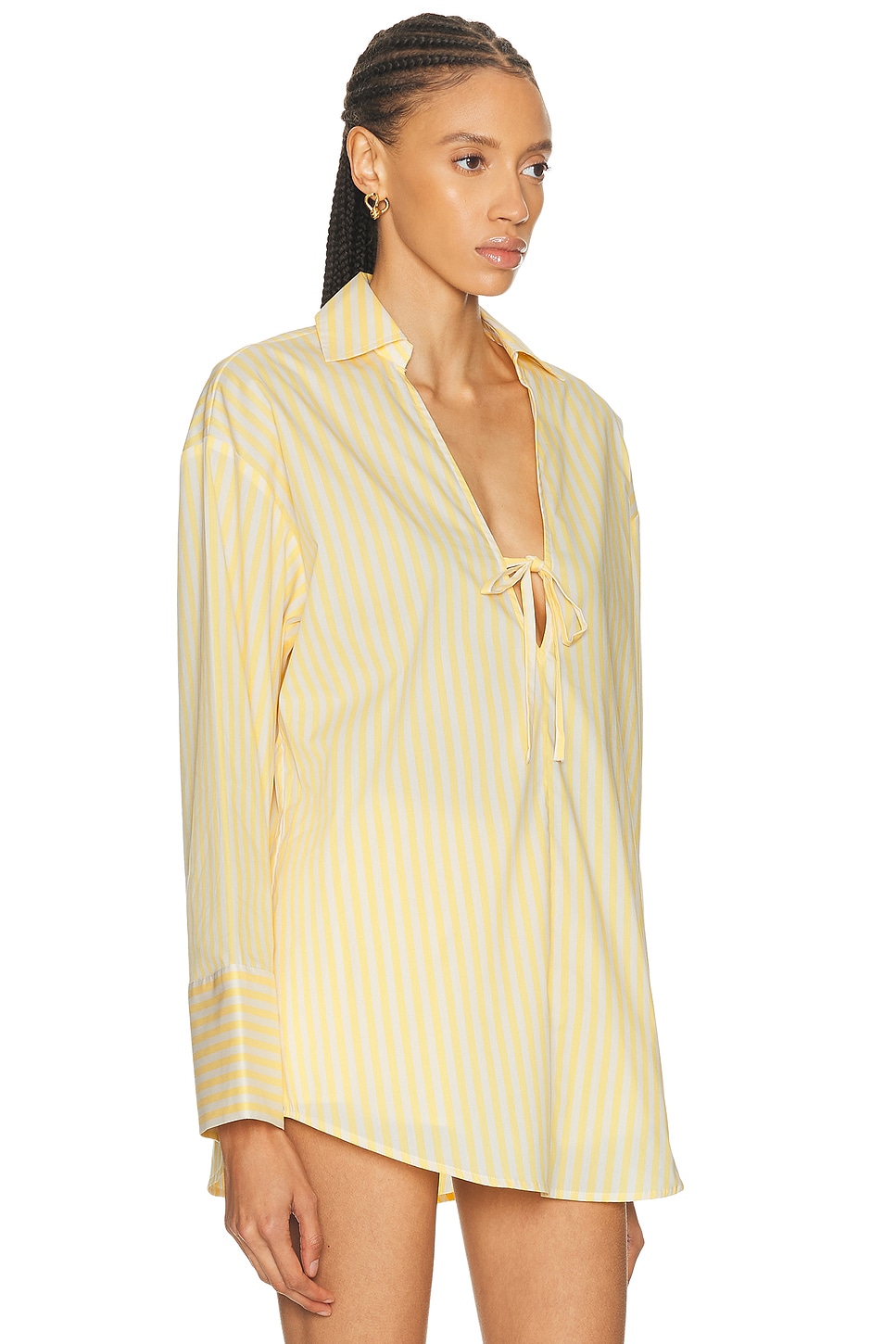 Solid & Striped The Livia Tunic Top In Yellow