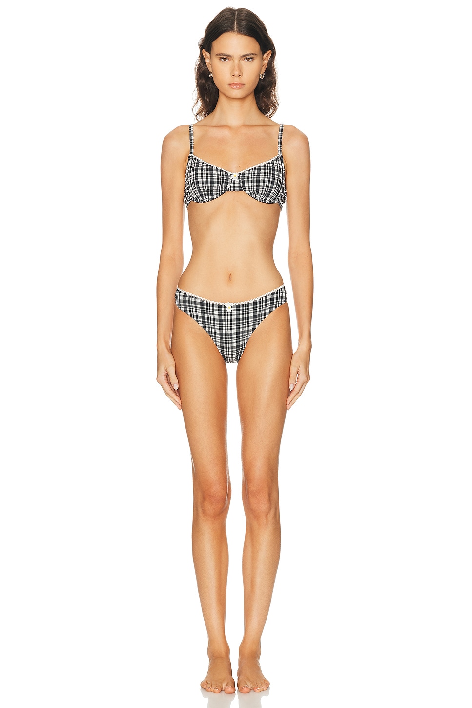 Solid & Striped The Daphne Bikini Bottoms Noir In Multi
