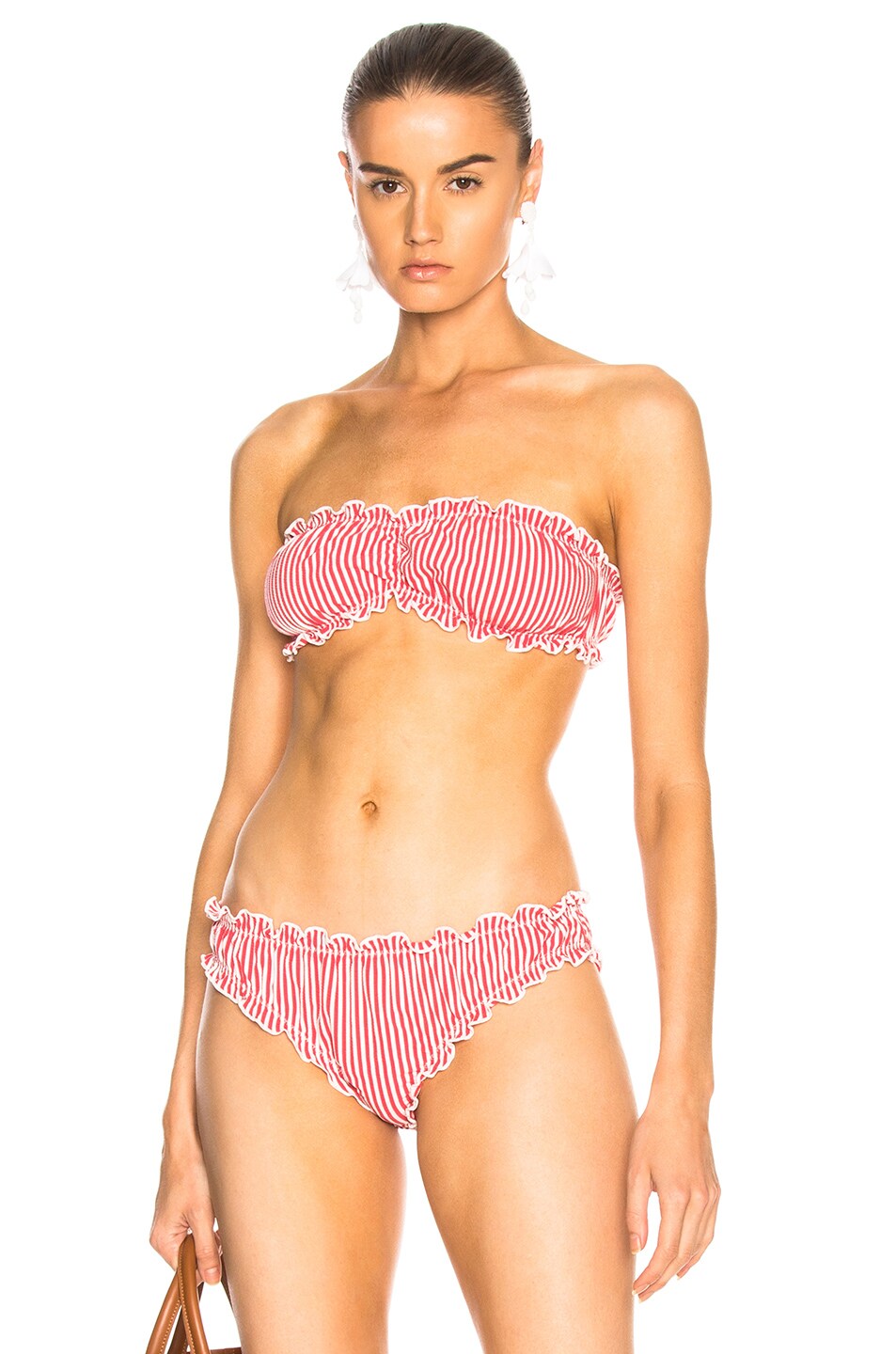 Image 1 of Solid & Striped Audrey Bikini Top in Red