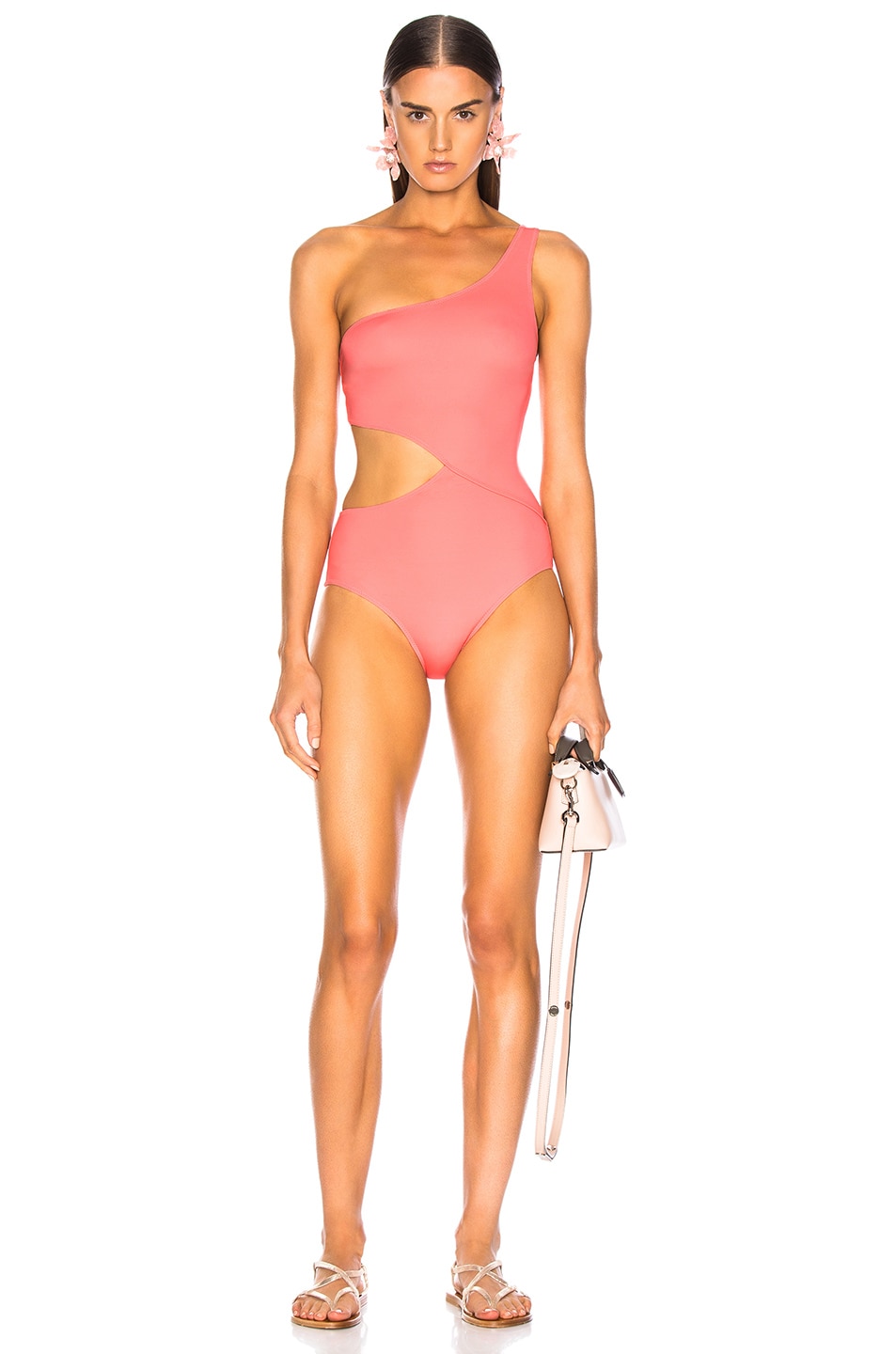 Image 1 of Solid & Striped Claudia Swimsuit in Flamingo
