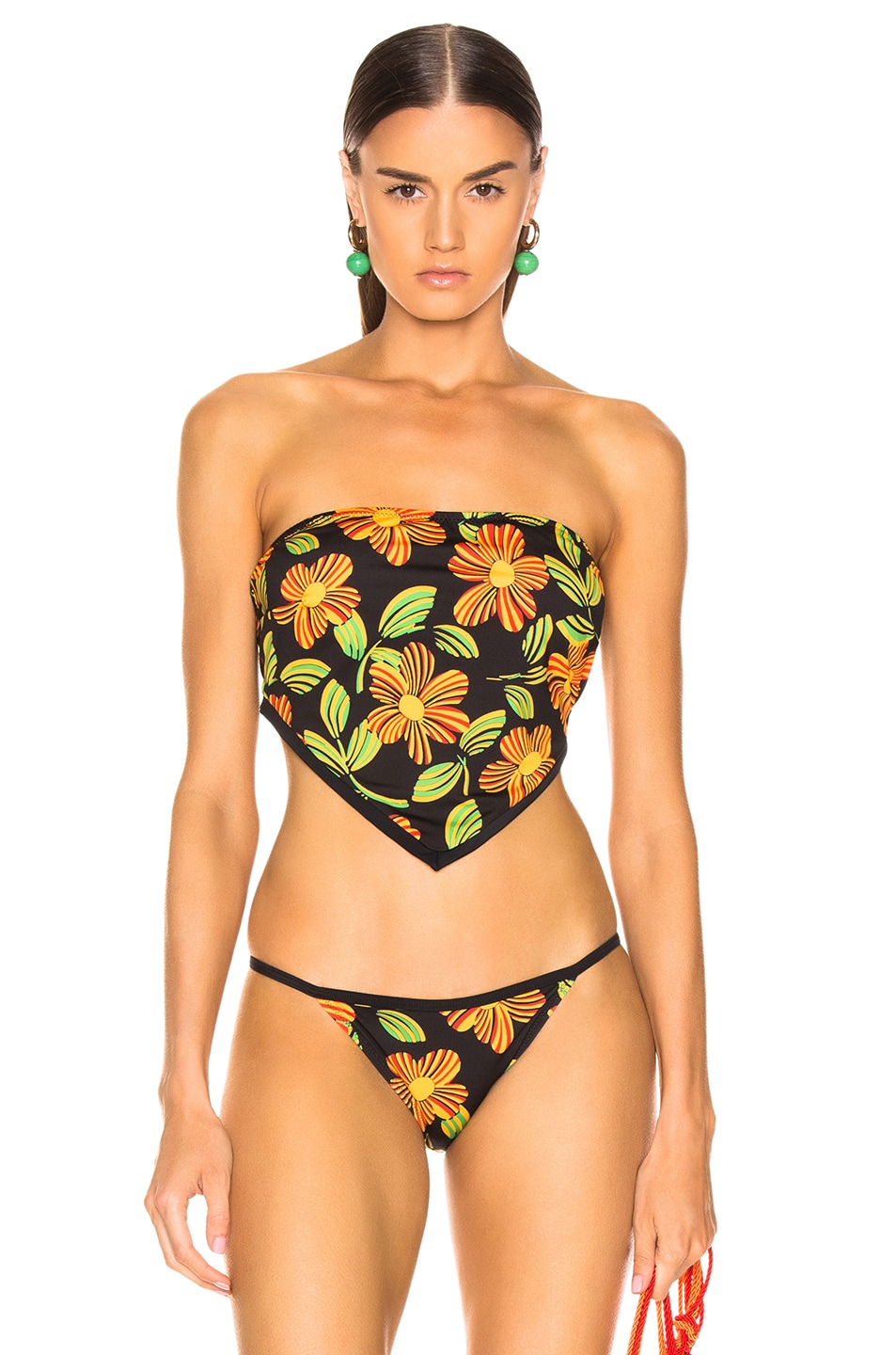 Image 1 of Solid & Striped Bianca Bikini Top in Groovy Floral
