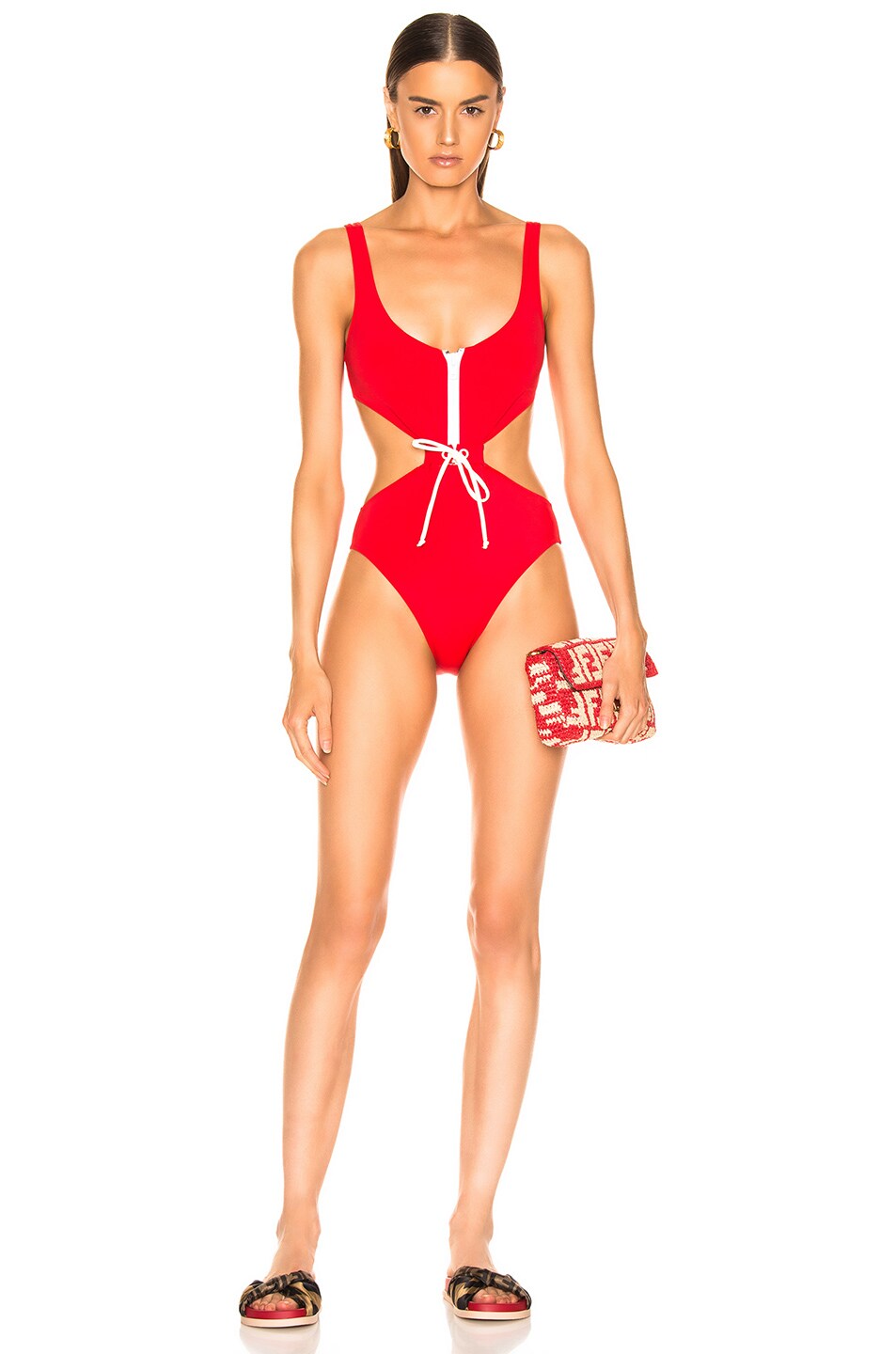Image 1 of Solid & Striped Kelli Swimsuit in Redcoat