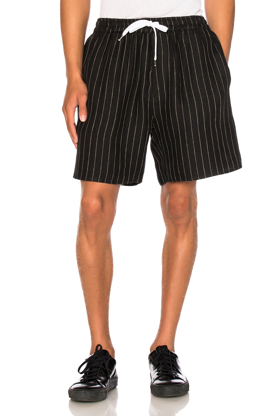 Image 1 of Second/Layer Boxer Shorts in Black Pinstripe