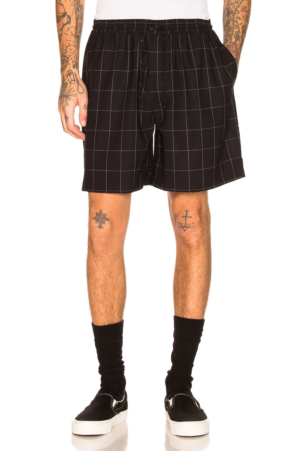 Image 1 of Second/Layer Boxer Shorts in Black & White Check