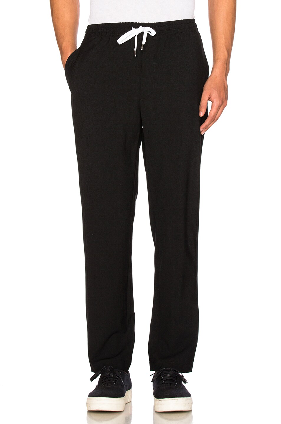 Image 1 of Second/Layer Elastic Waist Trousers in Black