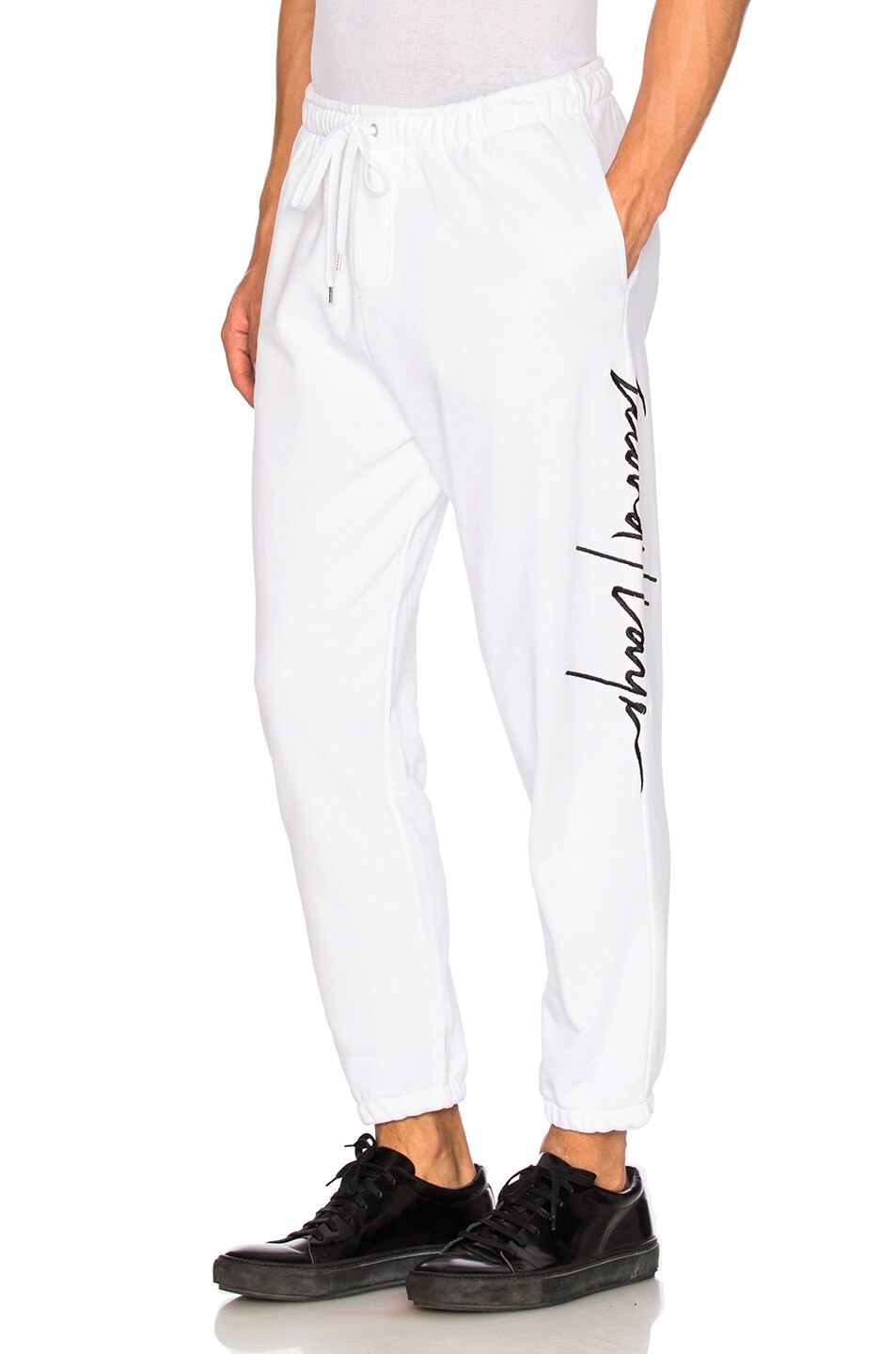 Image 1 of Second/Layer Script Logo Sweatpants in White