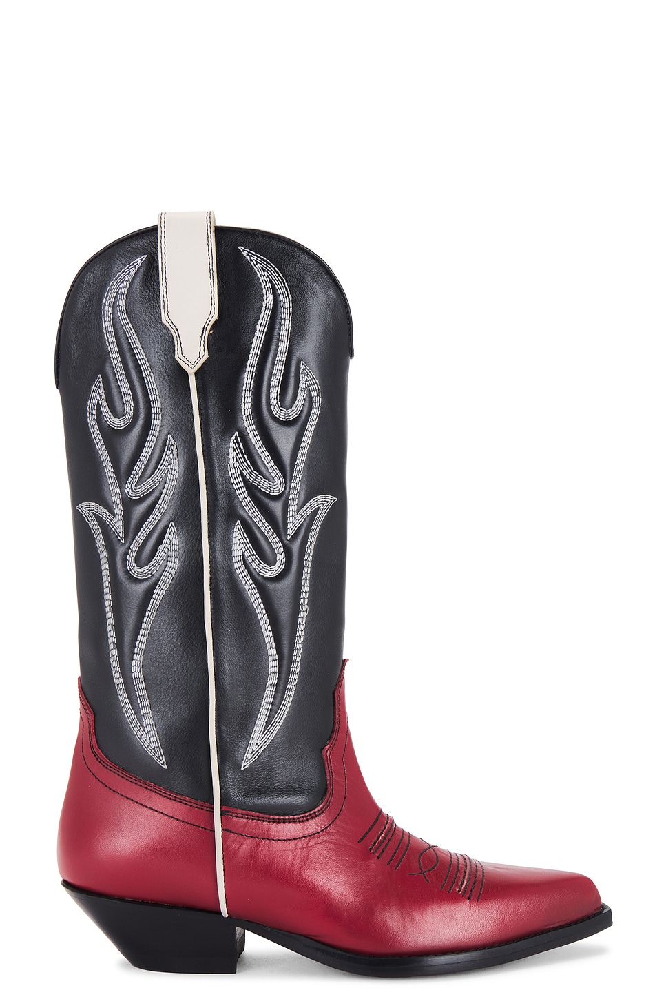 Santa Fe 35 Boot in Black,Red