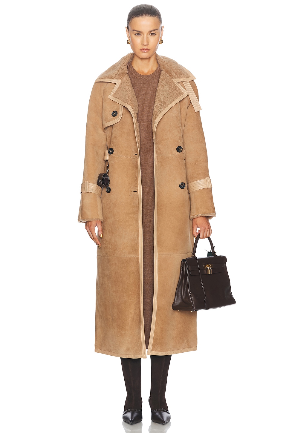 Image 1 of Saks Potts Alexa Coat in Tan