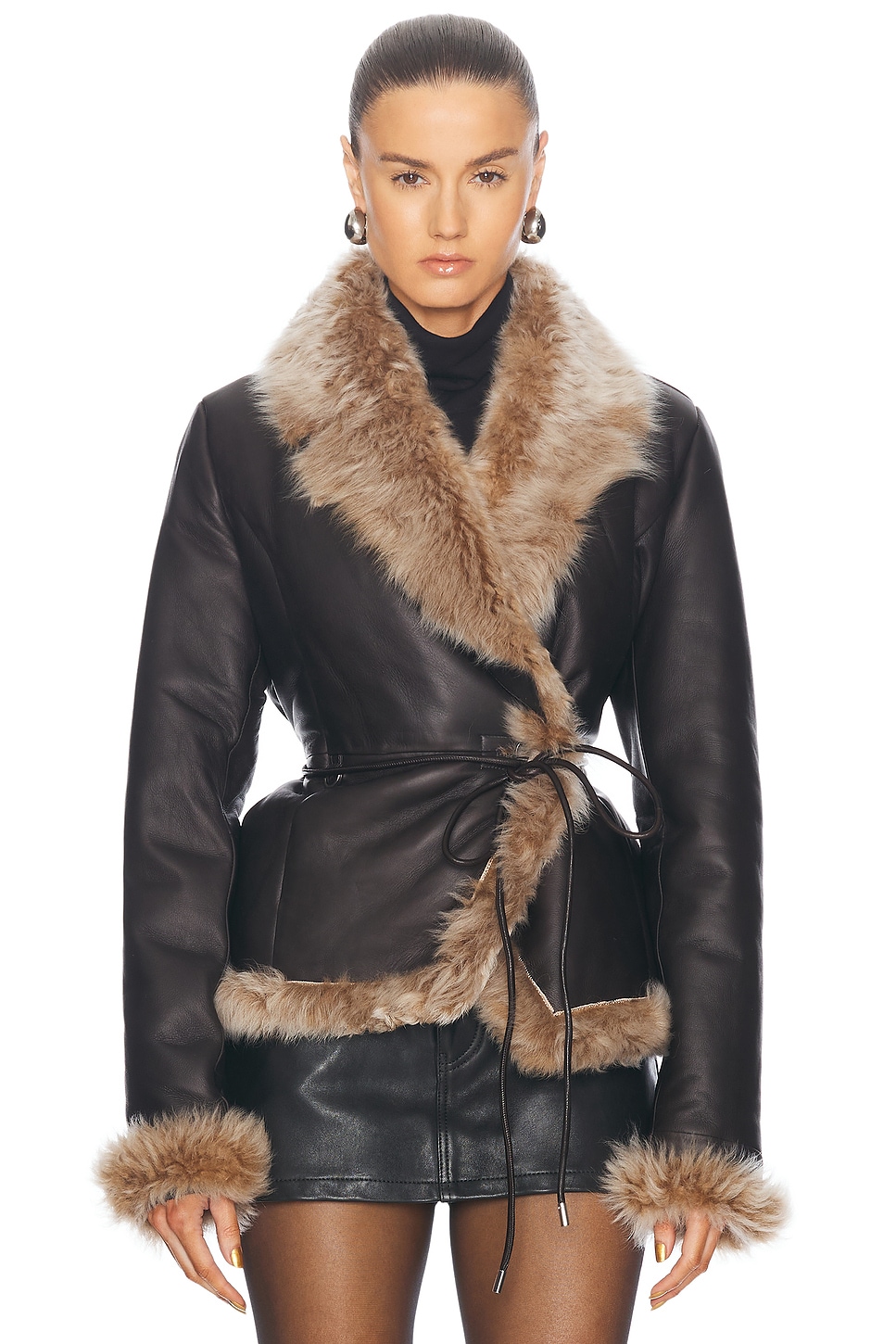 Image 1 of Saks Potts Moss Jacket in Brown & Light Brown