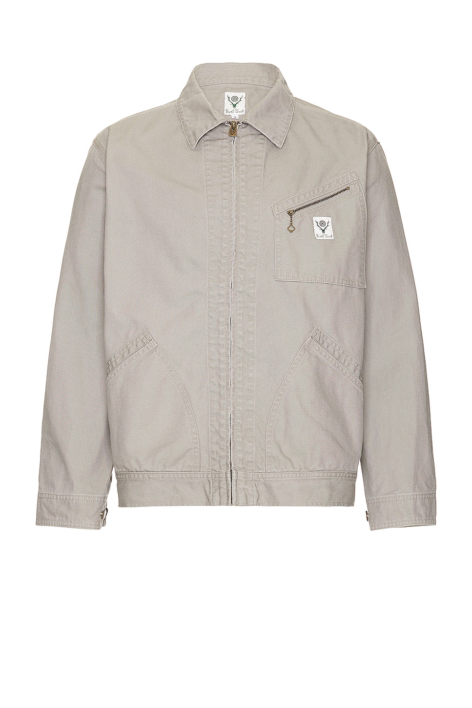 Image 1 of South2 West8 Work Jacket 115Oz Cotton Canvas in A-Grey
