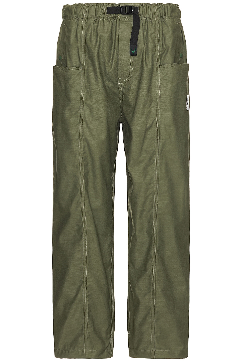 Image 1 of South2 West8 Belted Cs Pant Cotton Back Sateen in A-Olive