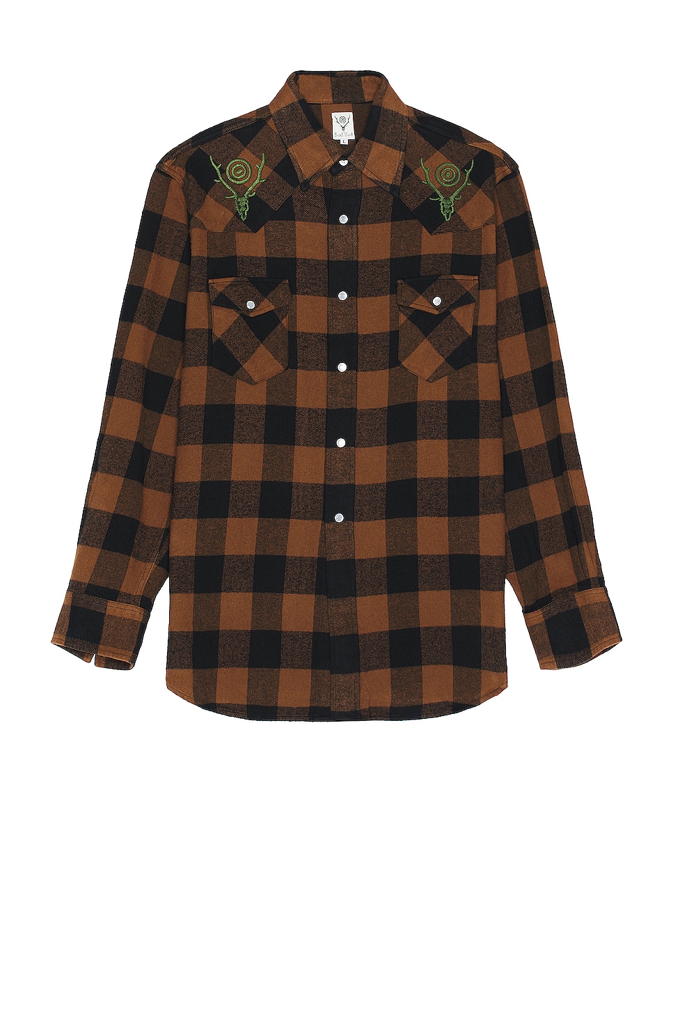 Image 1 of South2 West8 Western Shirt in Black & Brown